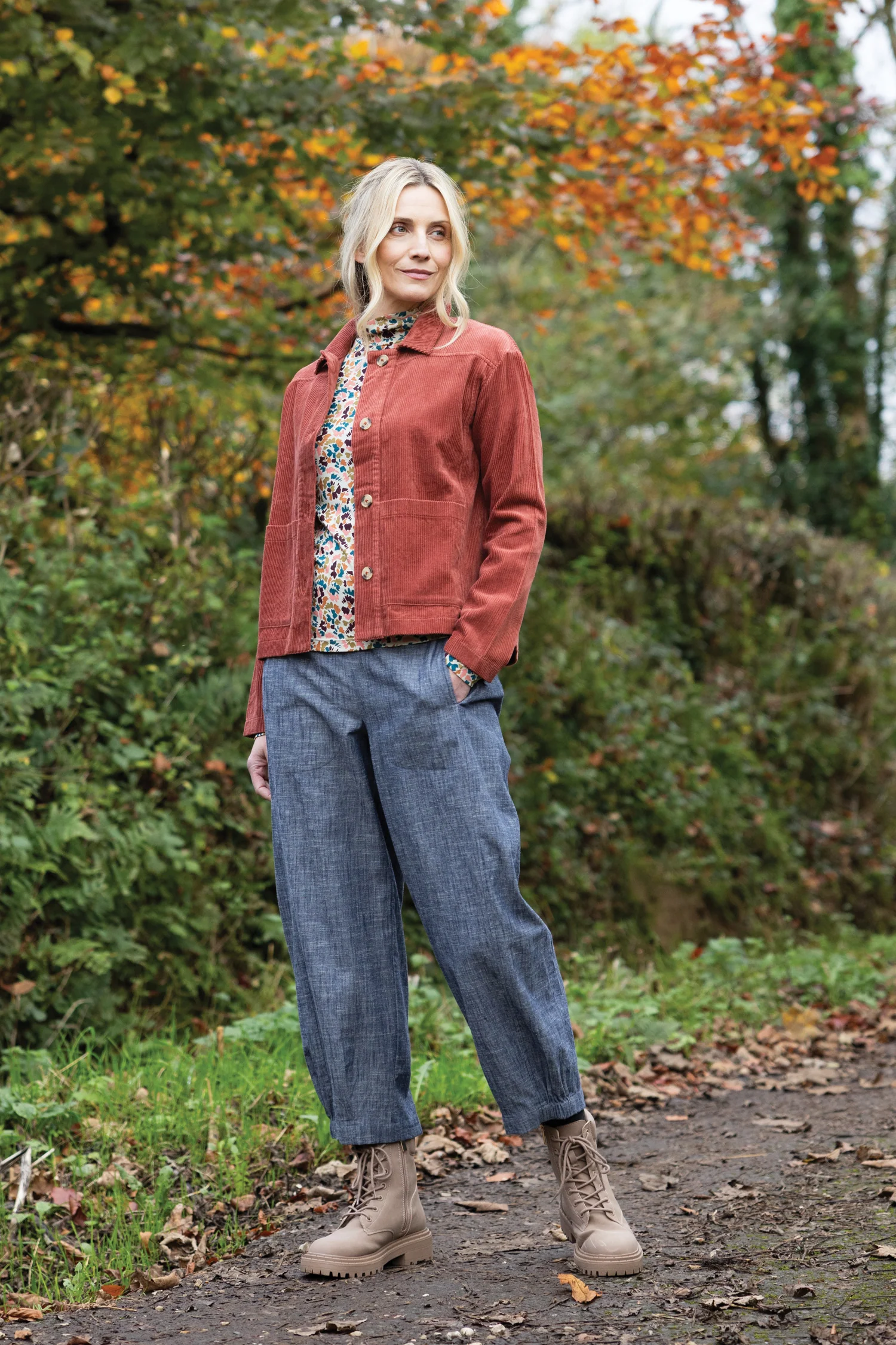 AW25 Cord Jacket - Rose - Image 4