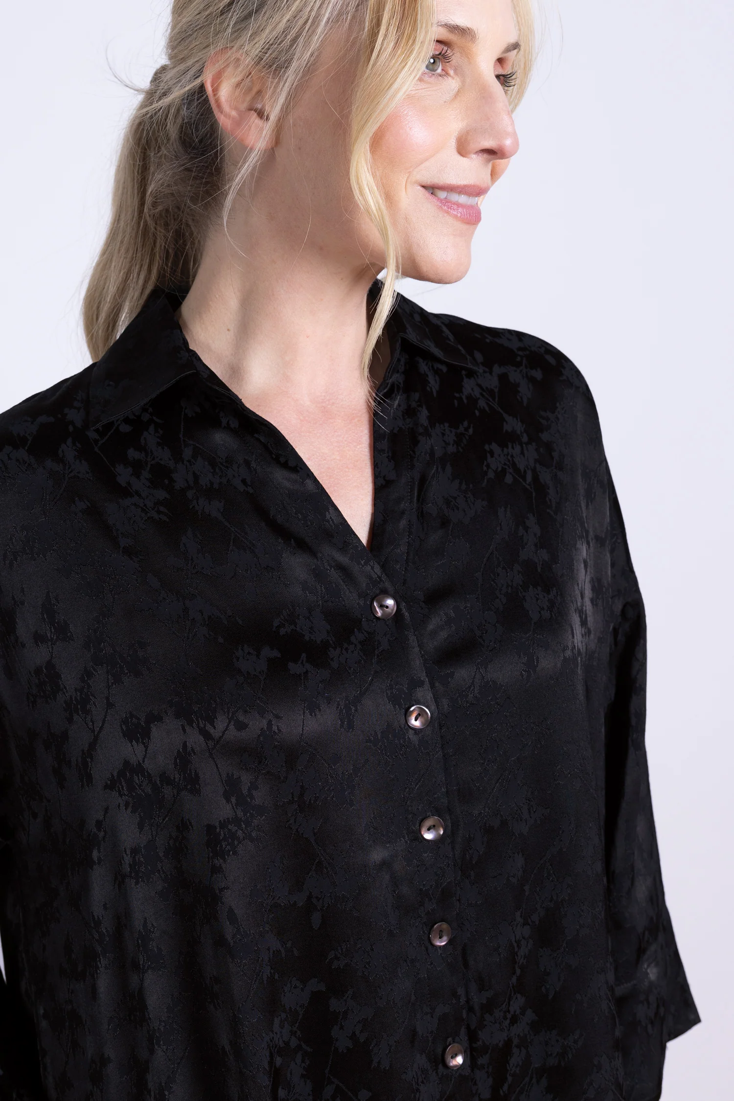 AW25 Jacquard Shirt - Black - Image 2