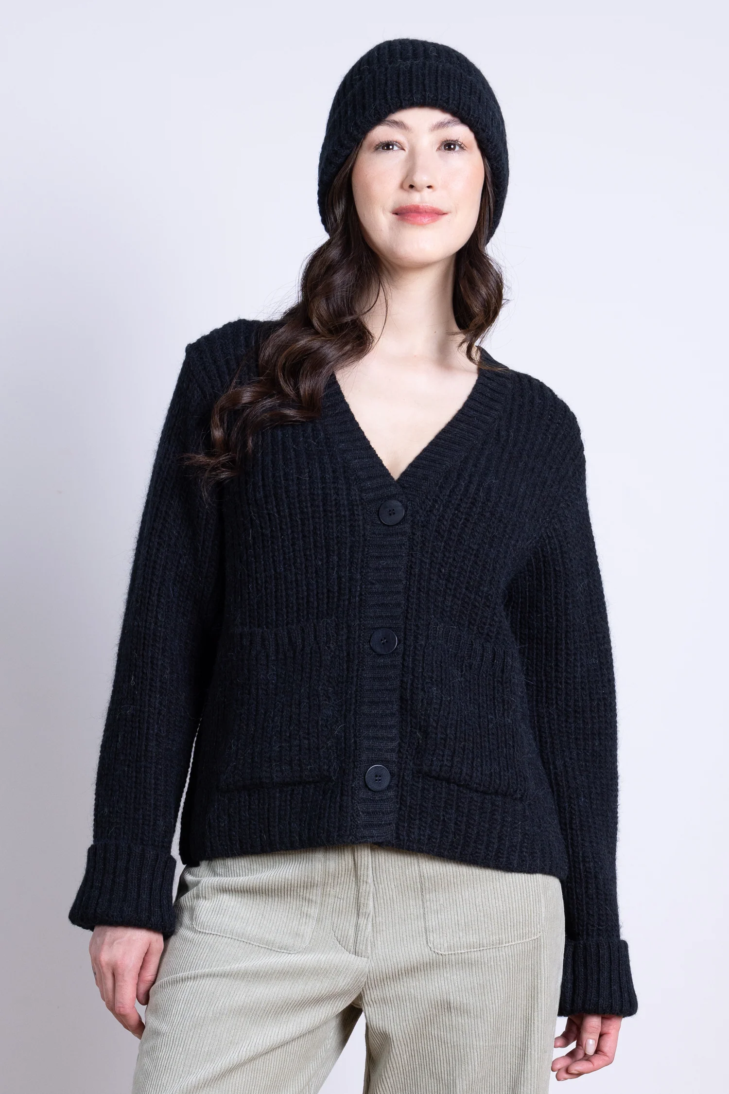 AW25 Knitted Hat - Black - Image 2
