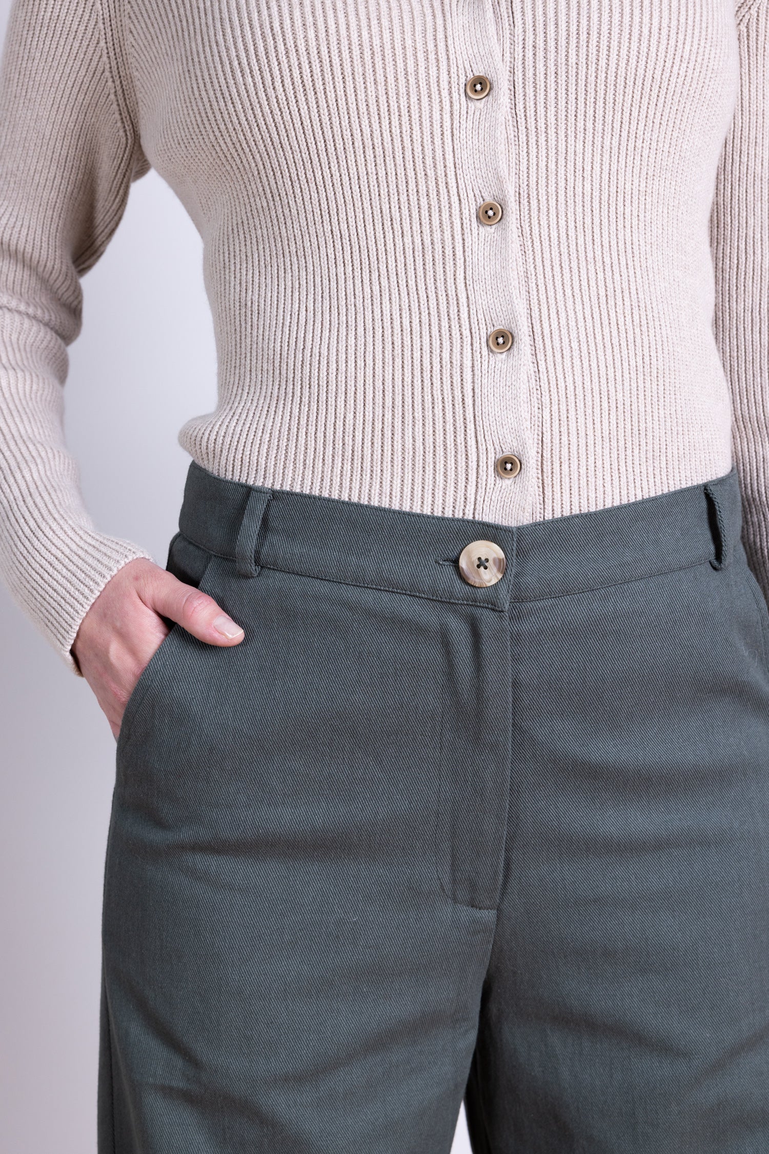 AW25 Wide Leg Trouser - Buff - Image 5