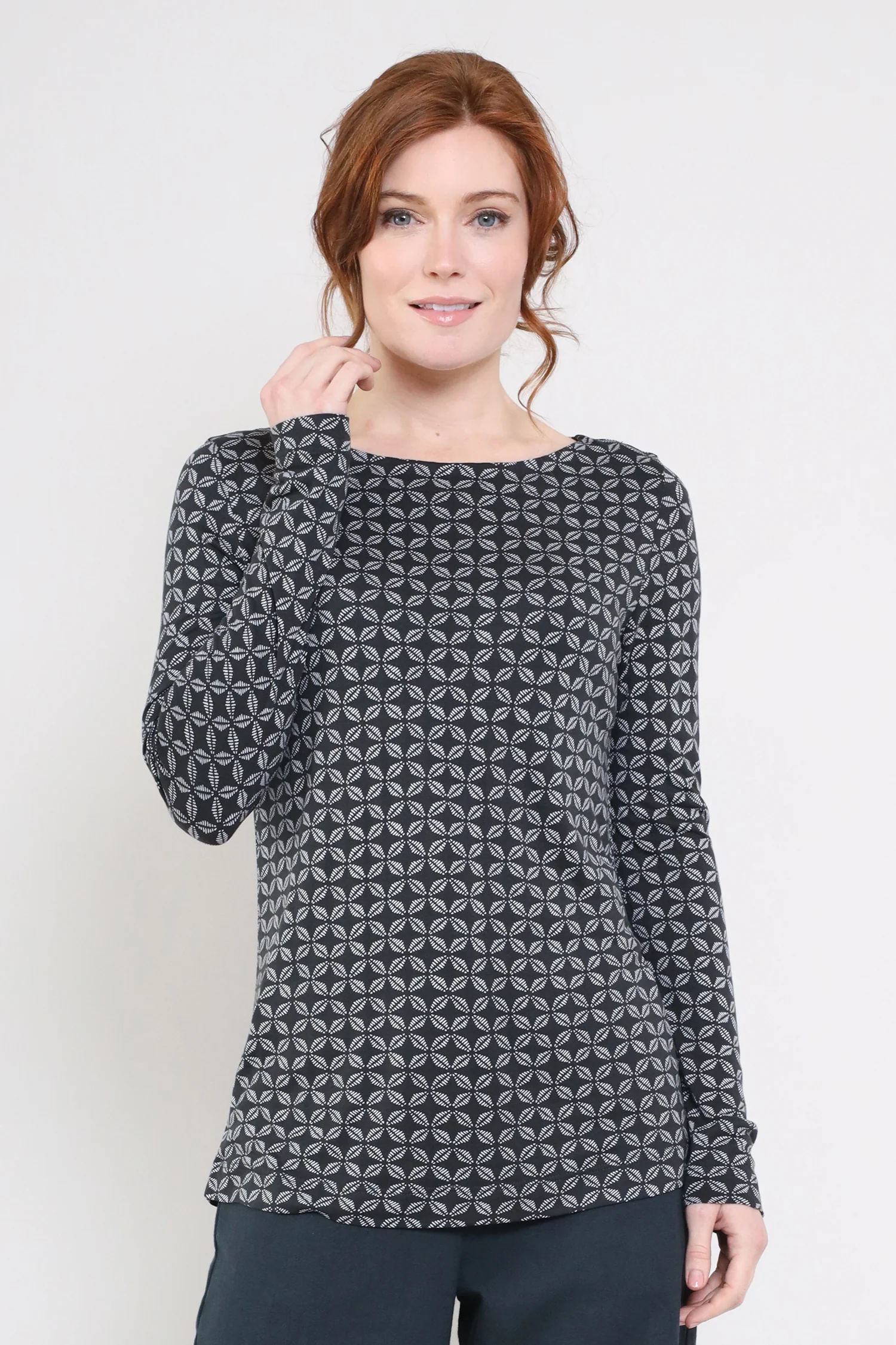 Boat neck top