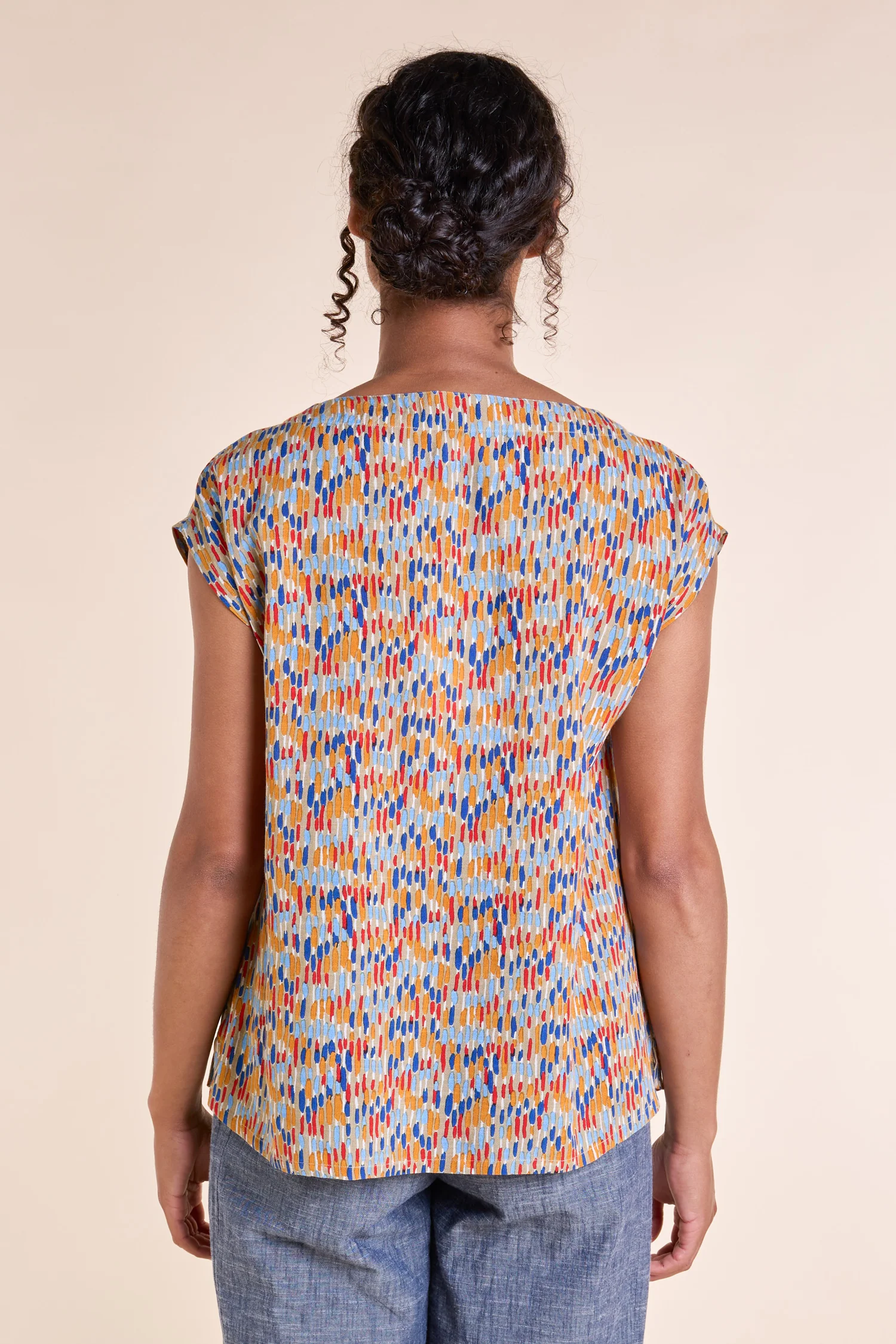 SS25 Boat Neck Easy Top - Stone - Image 3