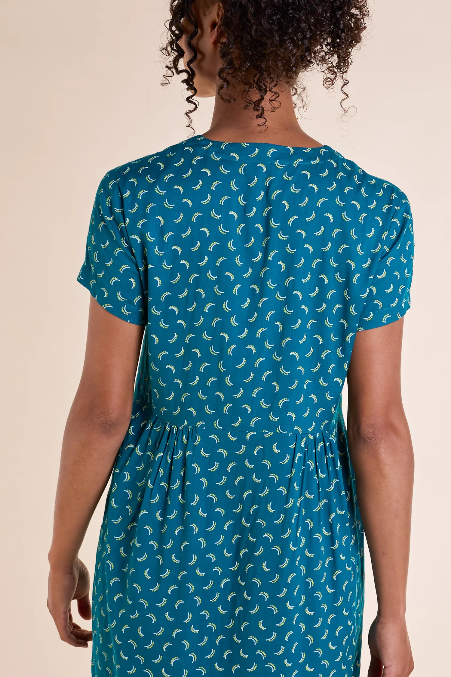 SS25 Button Front Tunic Dress - Aqua - Image 4