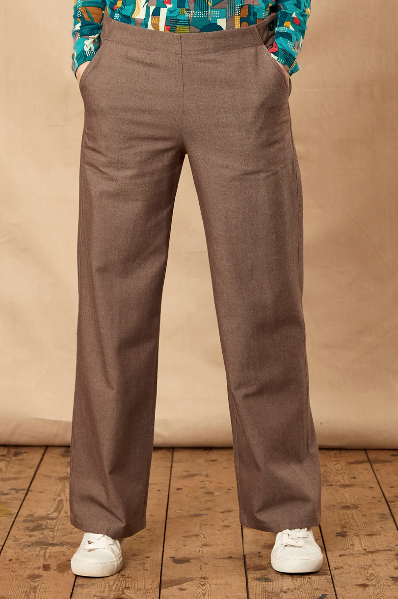 Straight Leg Chambray Trouser - Image 3