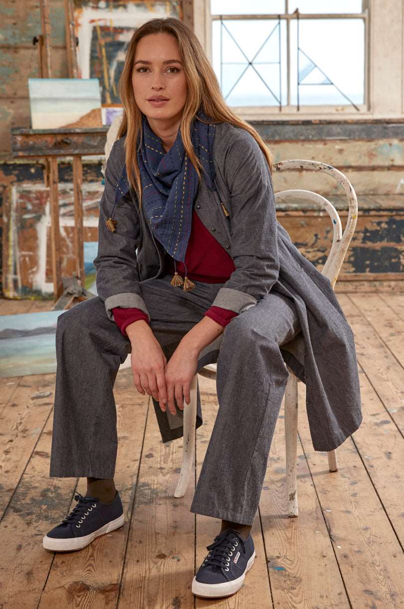 Straight Leg Chambray Trouser - Image 5