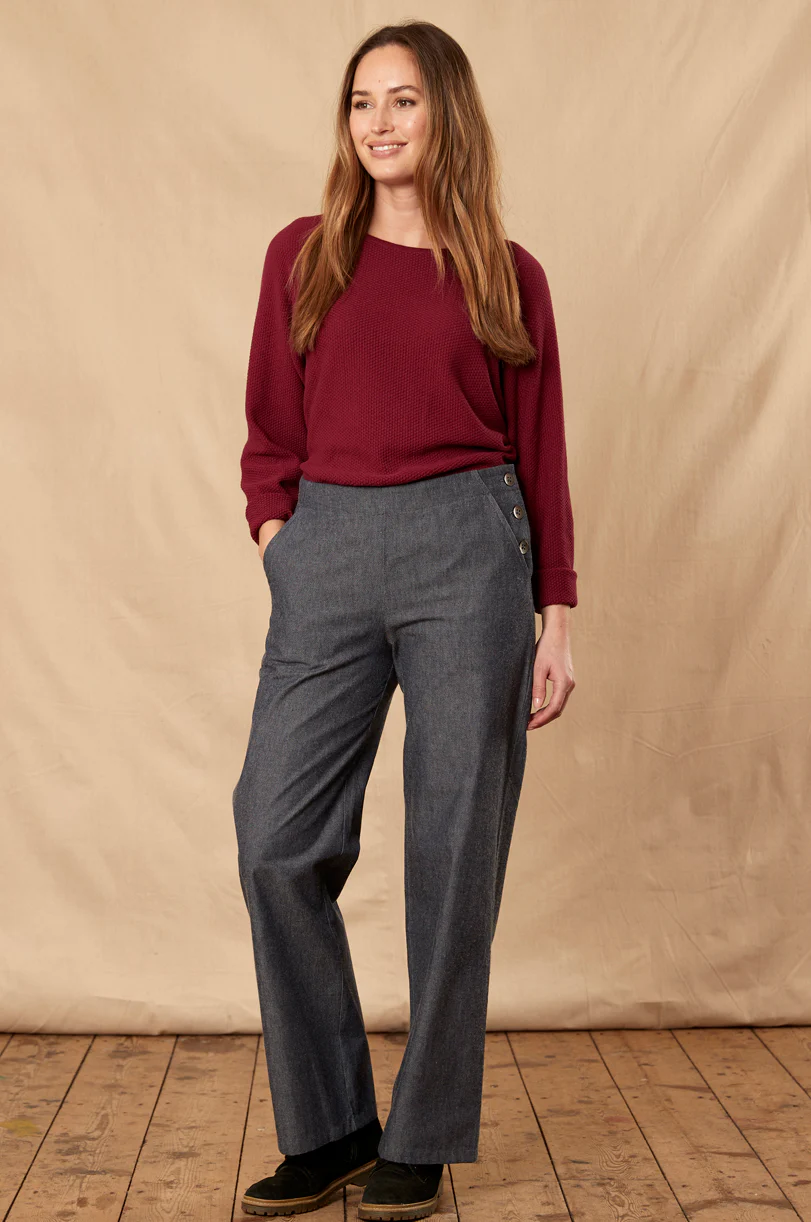 Straight Leg Chambray Trouser - Image 6