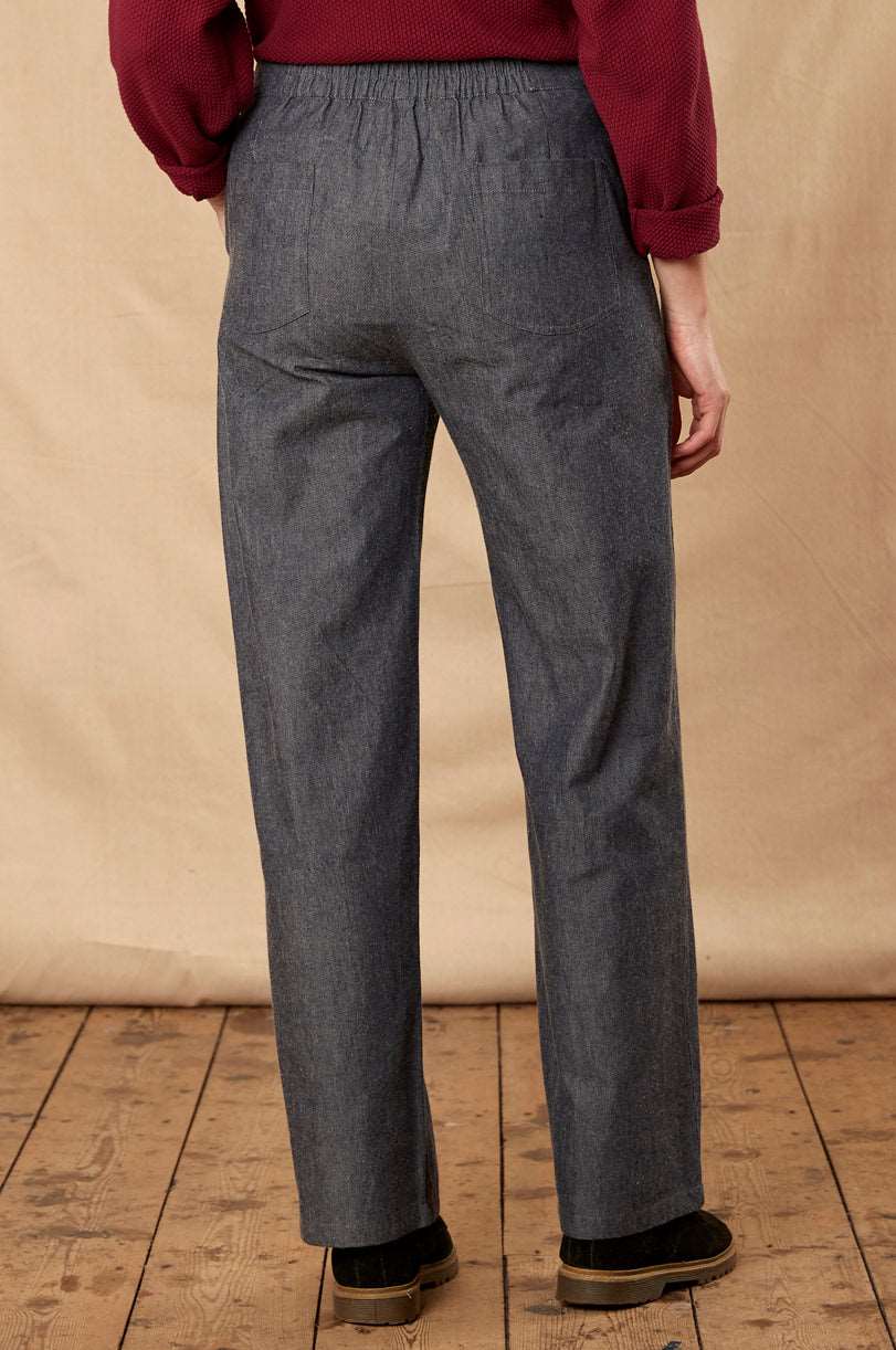 Straight Leg Chambray Trouser - Image 8