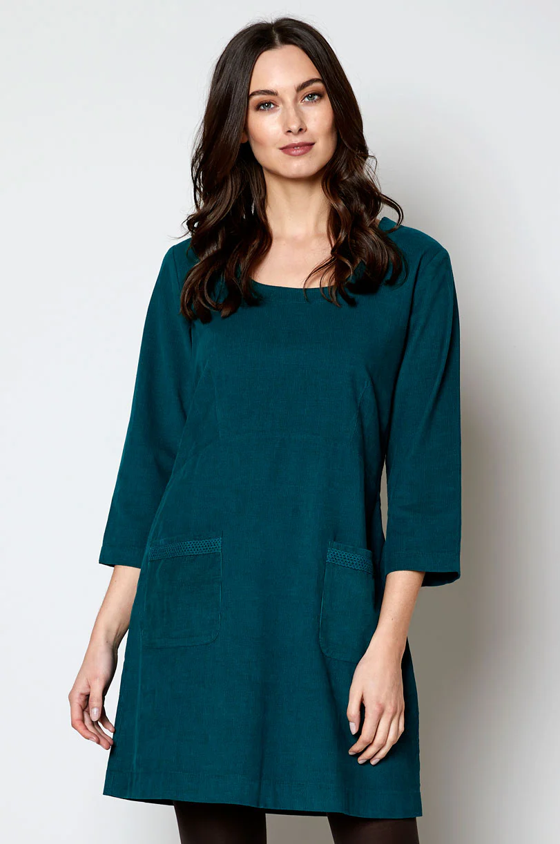 CN3084 Crochet Insert Tunic Dress - Image 4