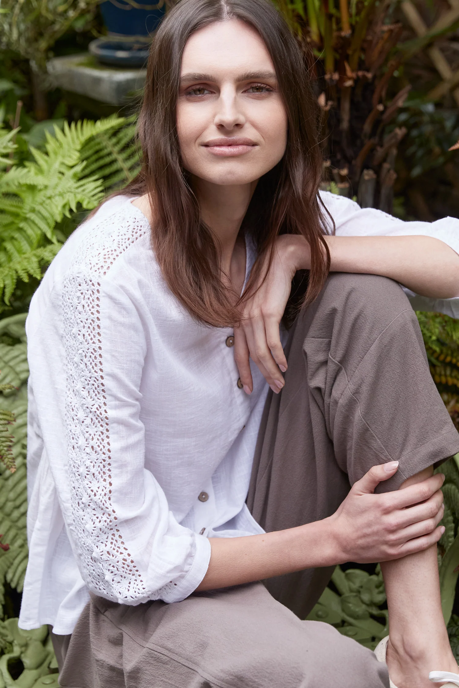 Cotton Lace Trim Shirt - Image 10