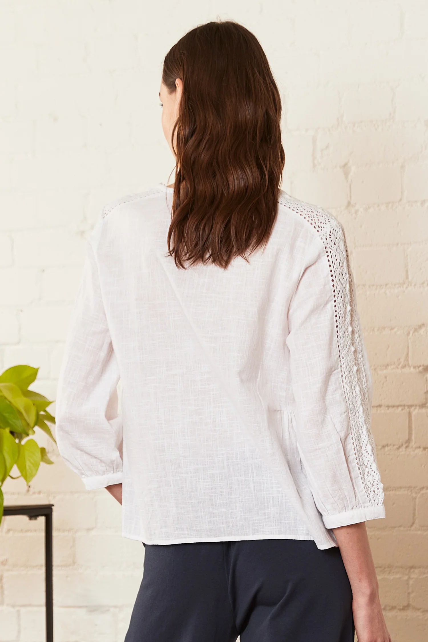 Cotton Lace Trim Shirt - Image 7