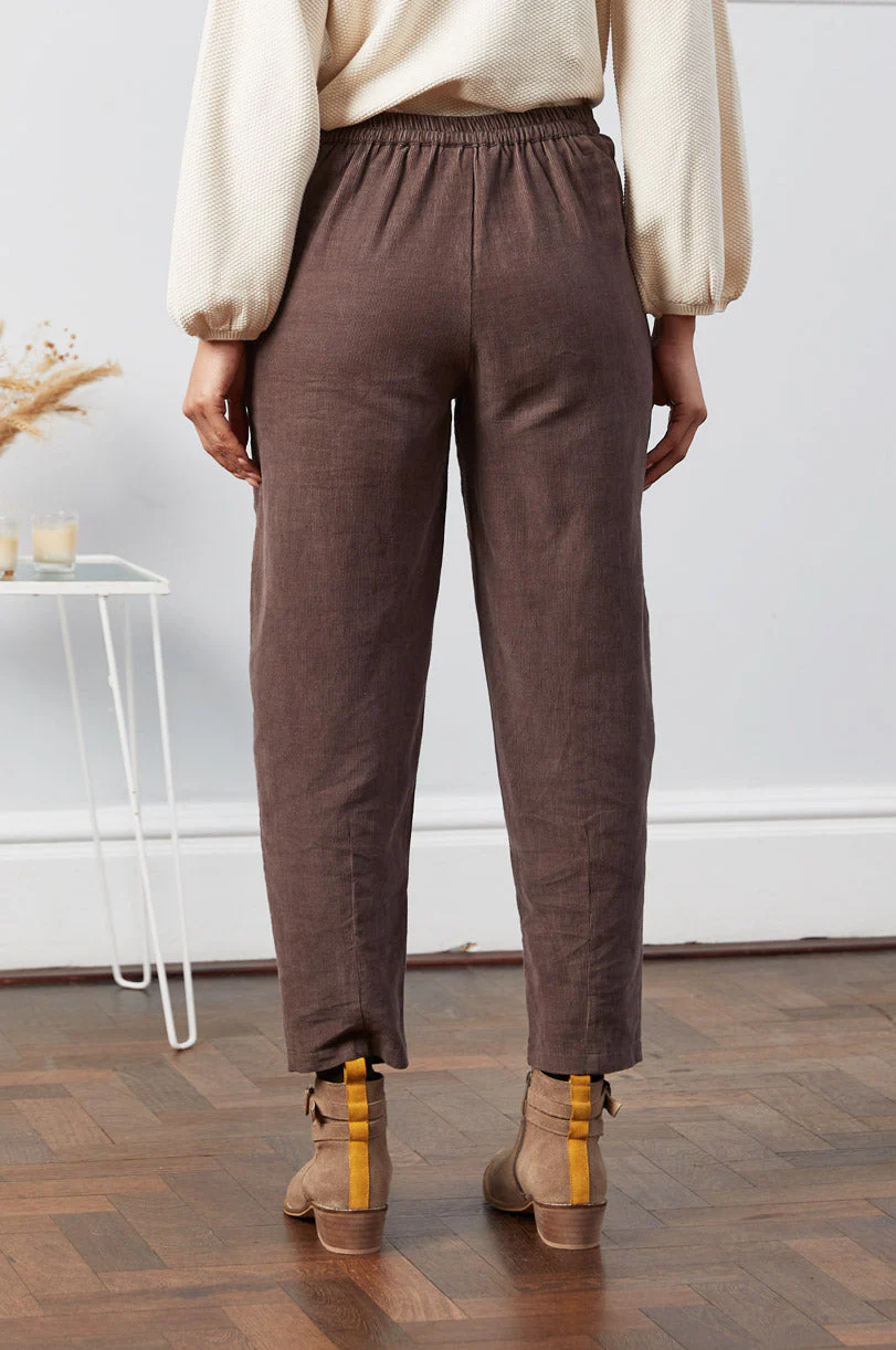 Cotton Curved-Leg Trousers - Image 3