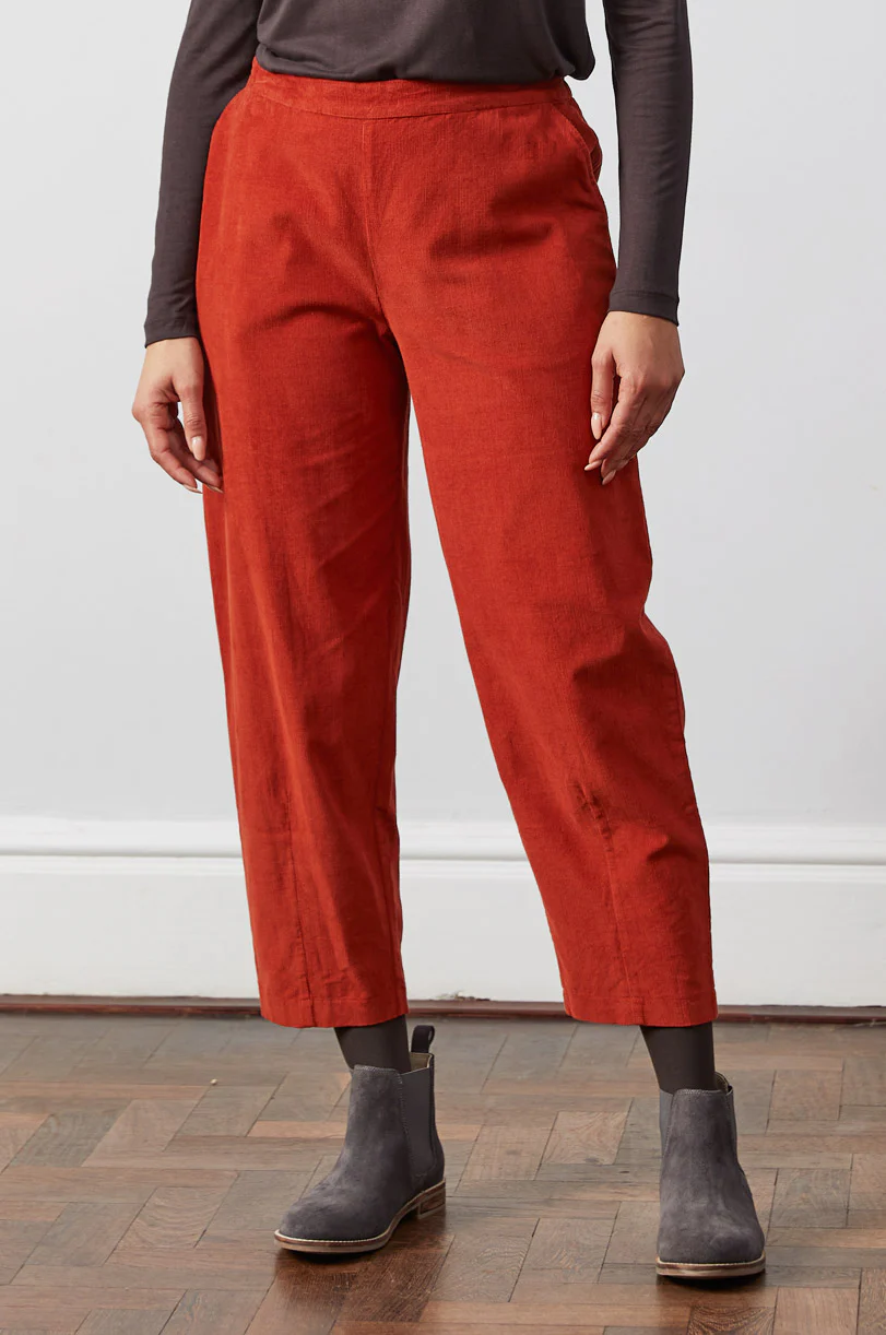 Cotton Curved-Leg Trousers - Image 4