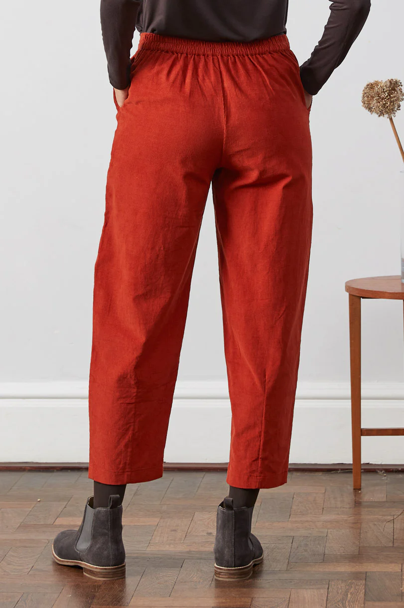Cotton Curved-Leg Trousers - Image 6