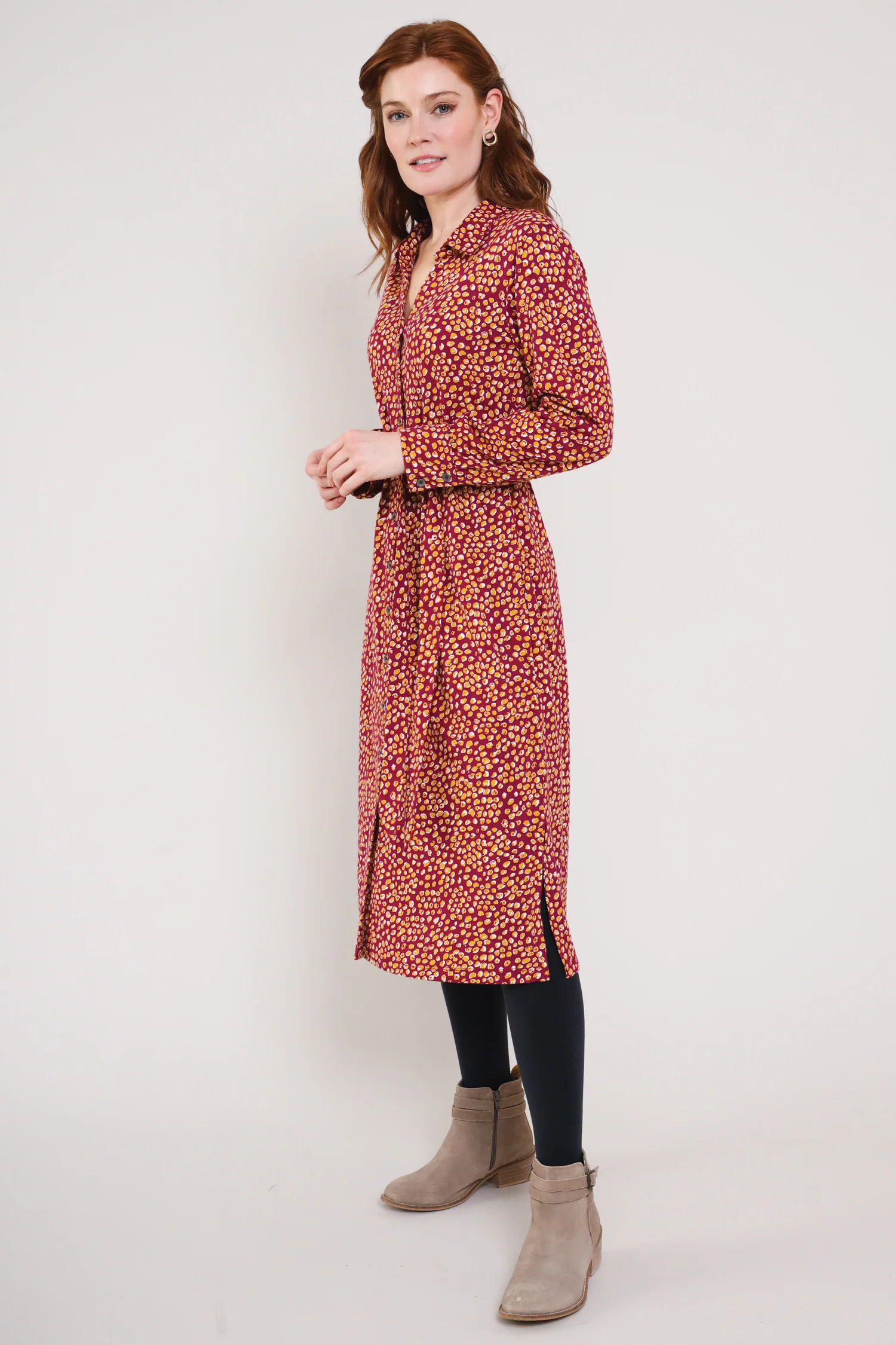 Dotty Shirt Dress - Image 3