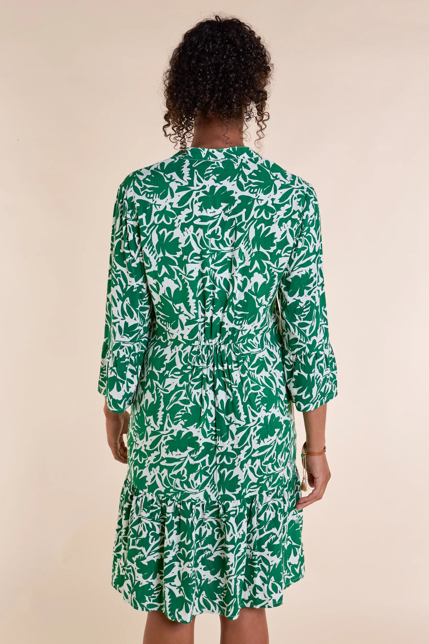SS25 Gathered Tunic Dress - Leaf - Image 3