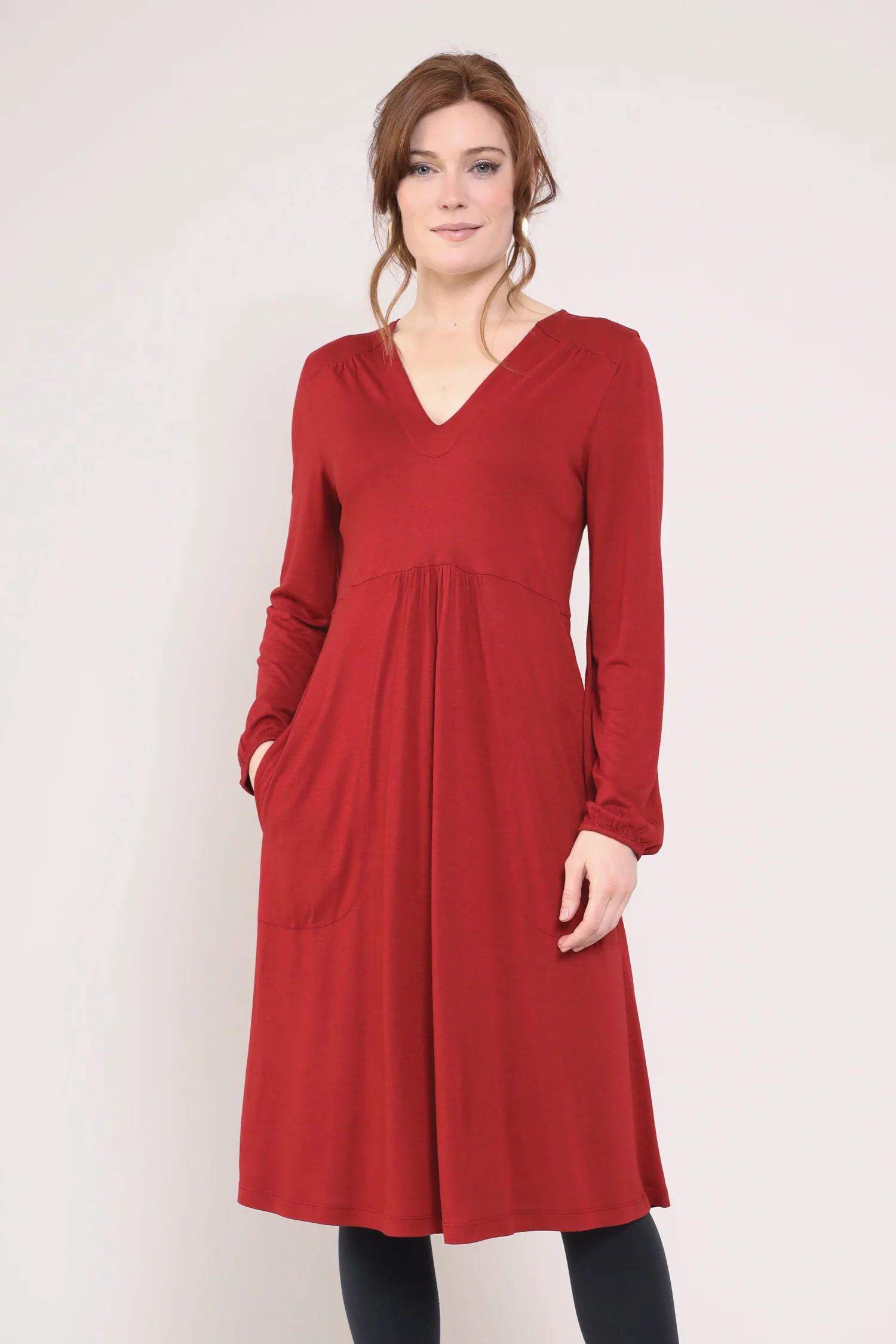 Gathered Yoke Dress - Image 4