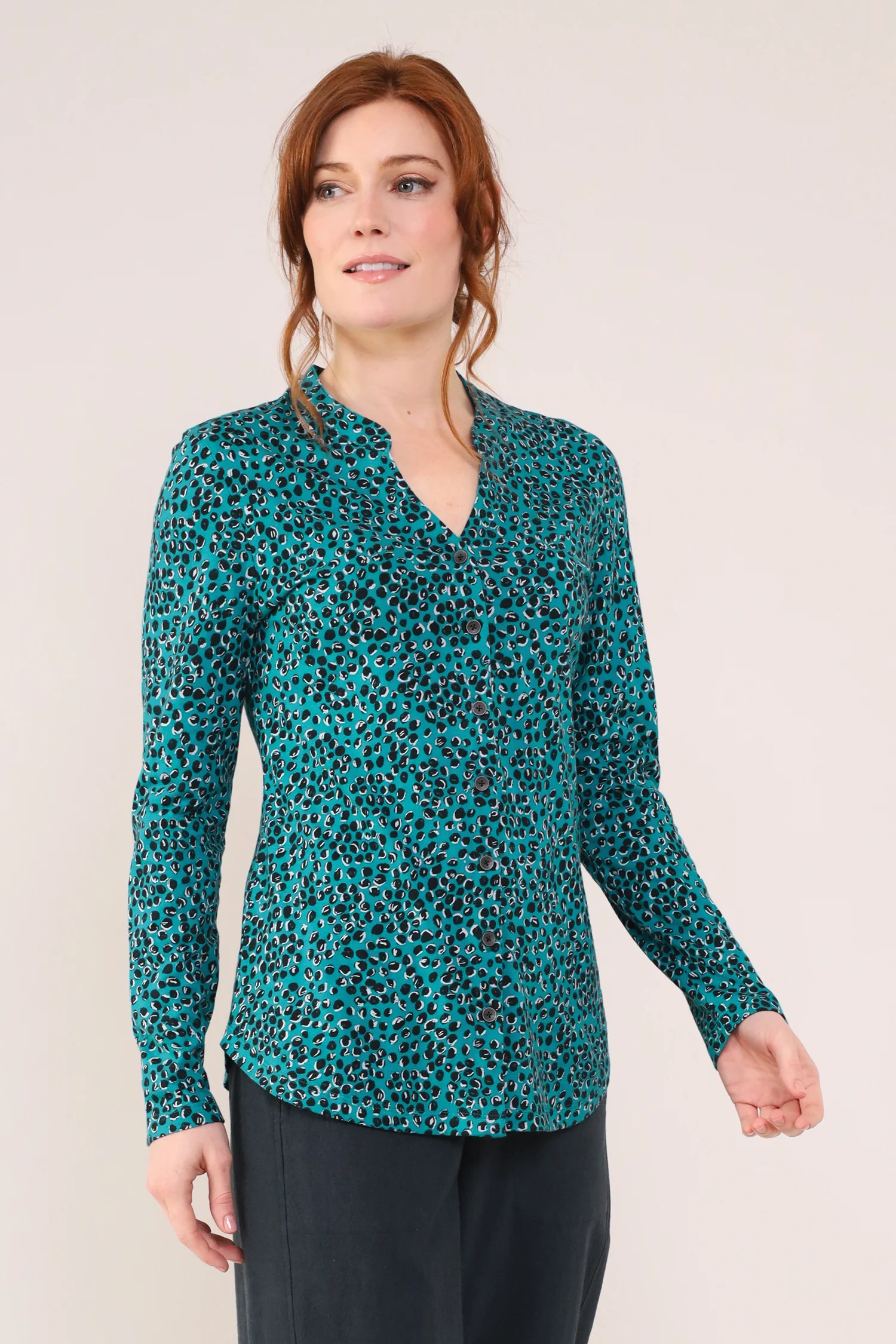 GOTS Nehru collar jersey Top - Image 2