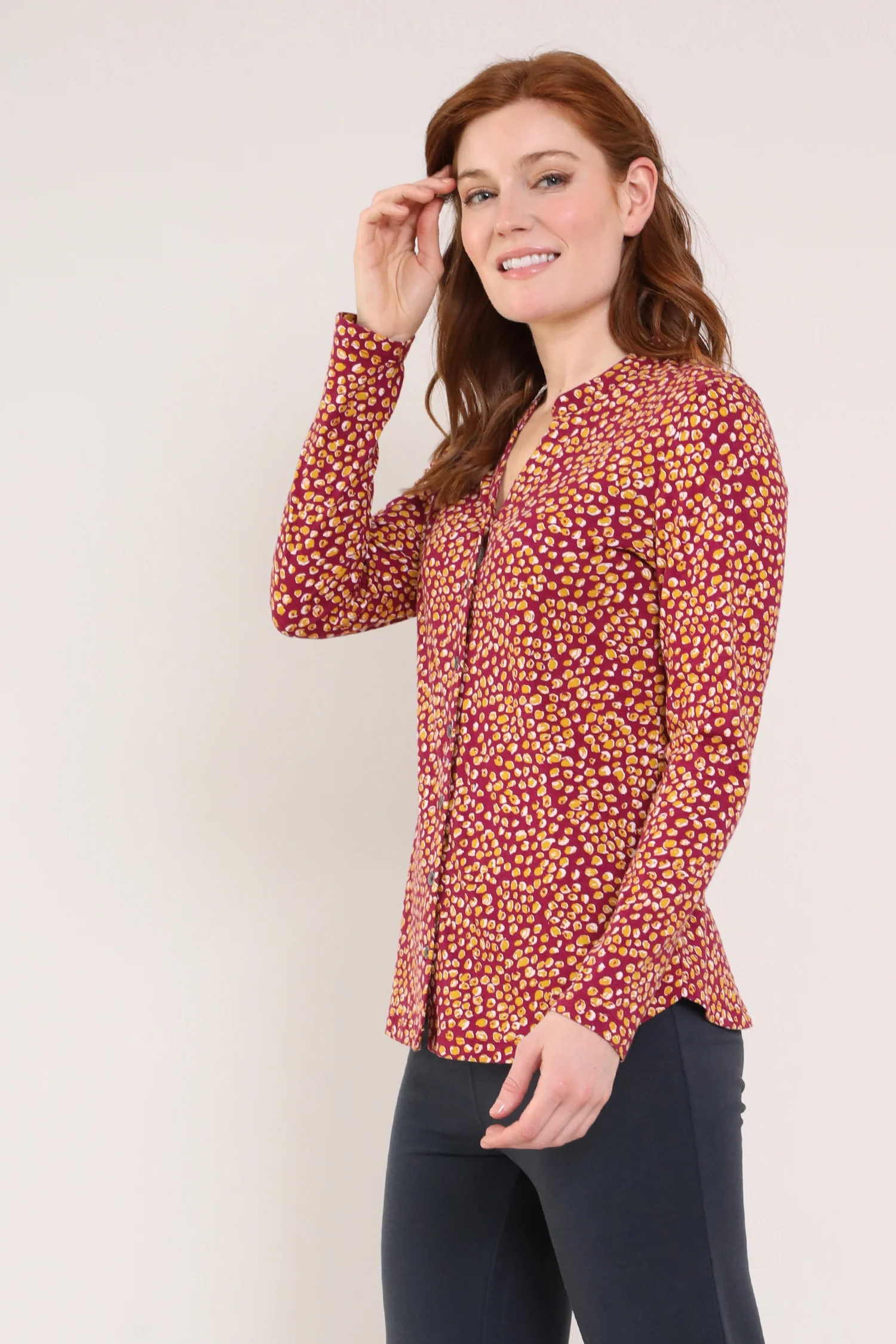 GOTS Nehru collar jersey Top - Image 3