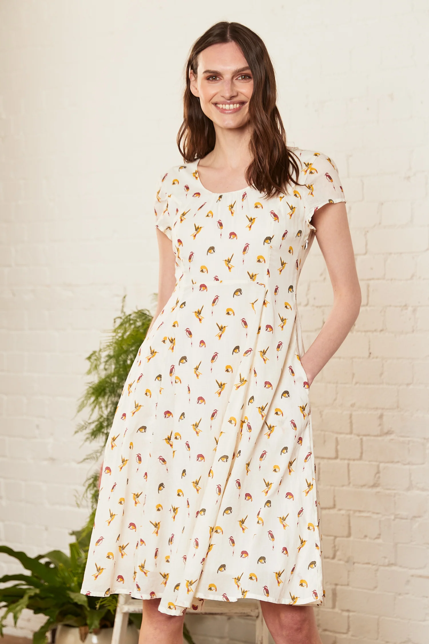 Hummingbird BCI Cotton Fit and Flare Dress - Image 2
