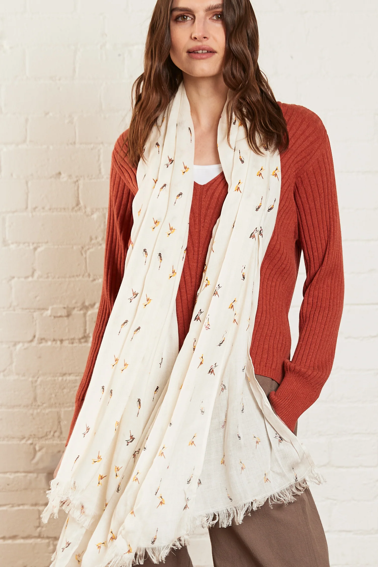 Hummingbird Printed Scarf - Image 2