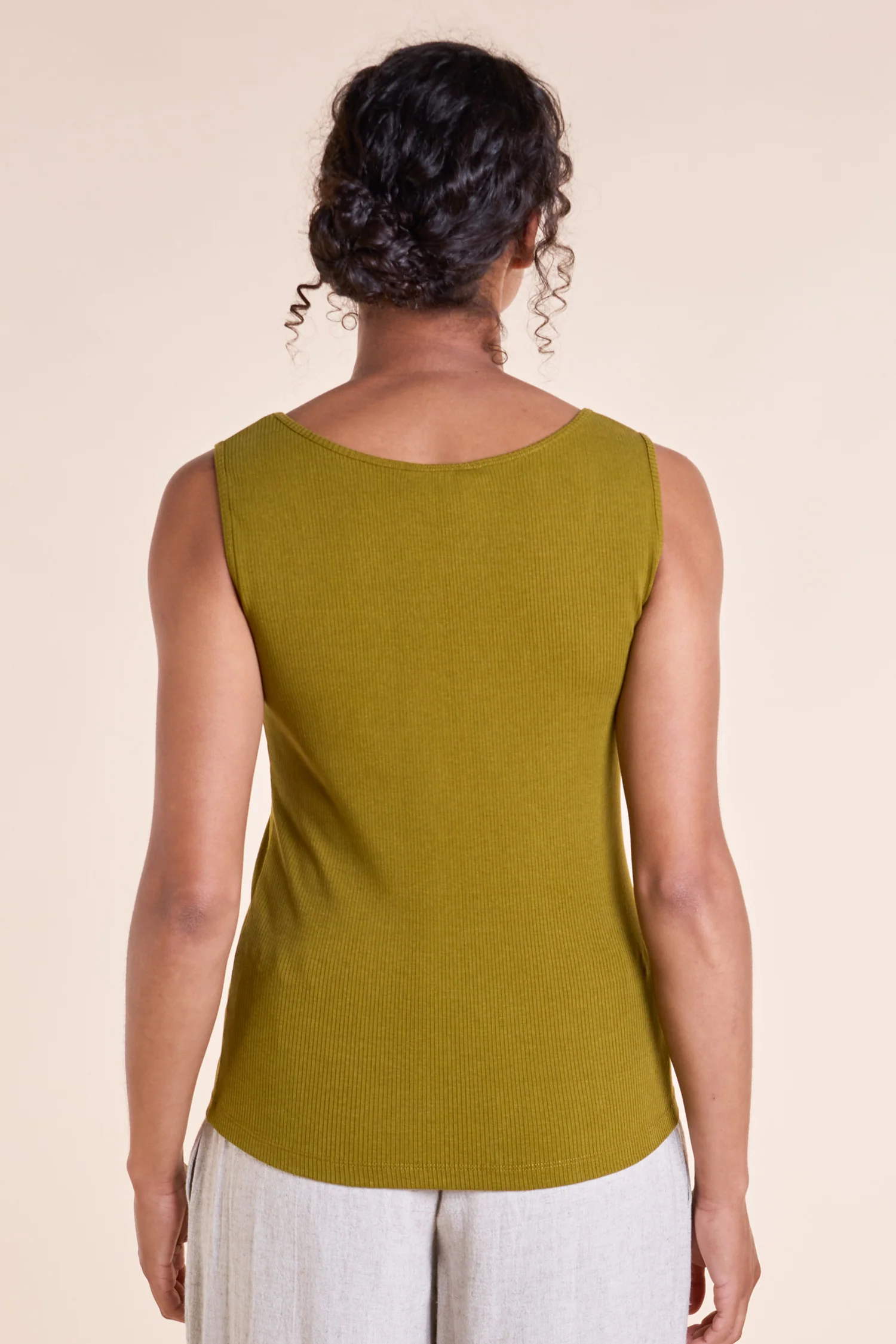 SS25 Ribbed Jersey Vest - Ivy - Image 3