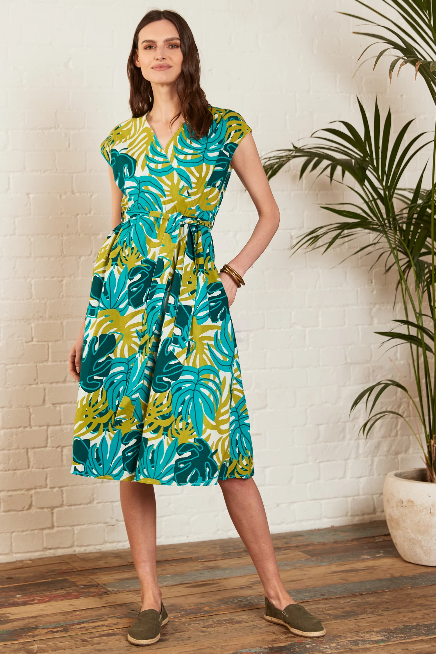 Jungle Cotton Poplin Dress - Image 5