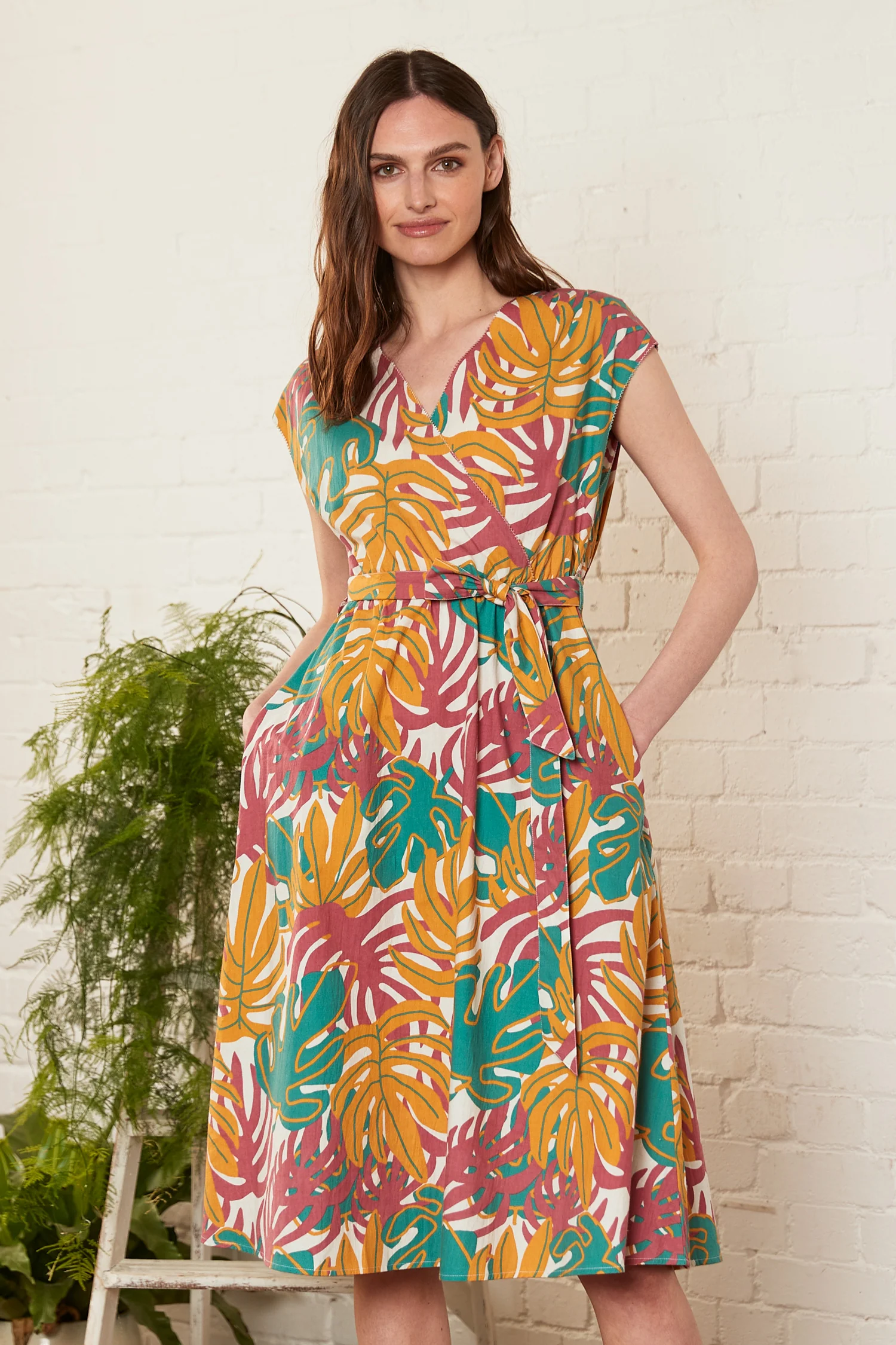Jungle Cotton Poplin Dress - Image 7