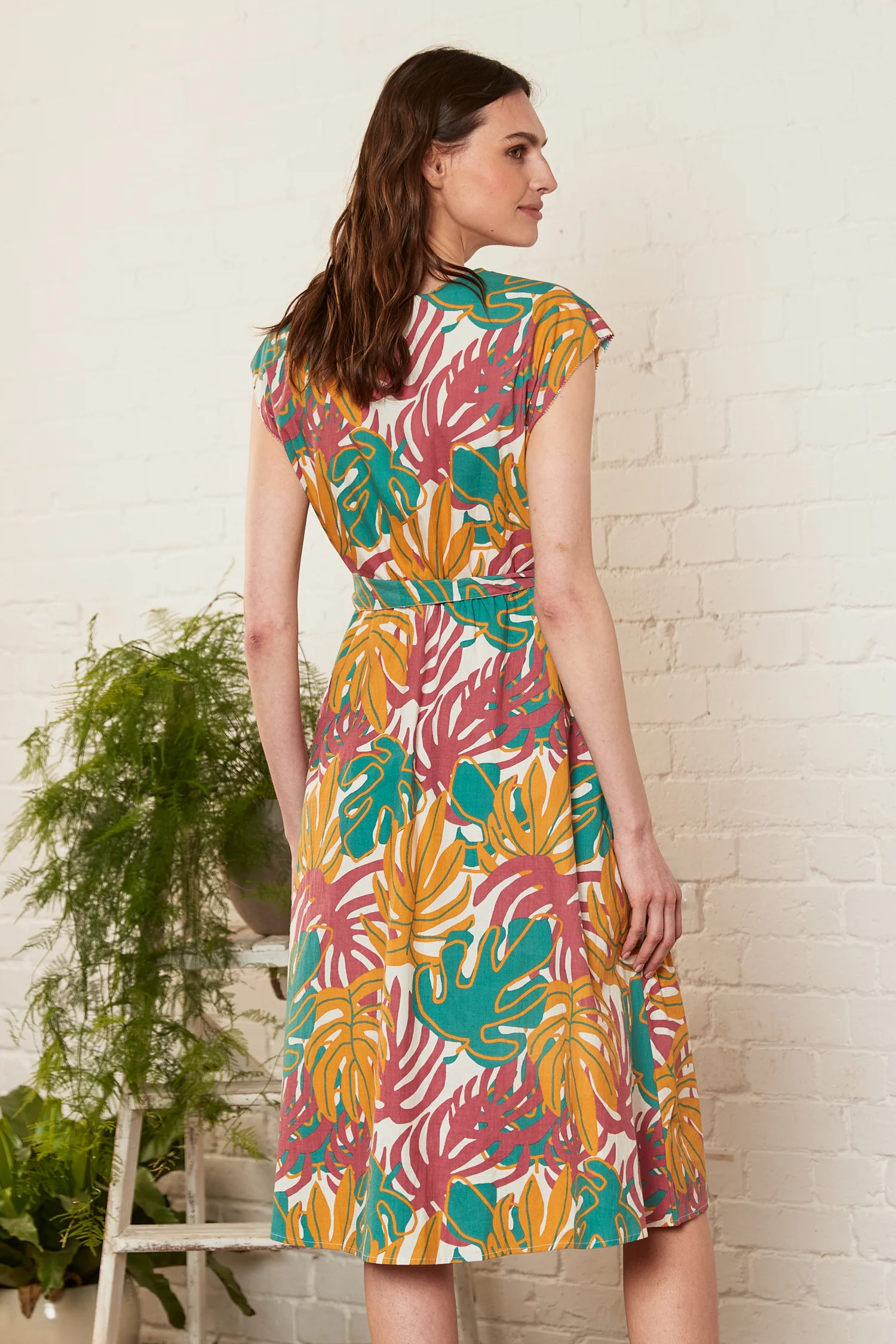 Jungle Cotton Poplin Dress - Image 9