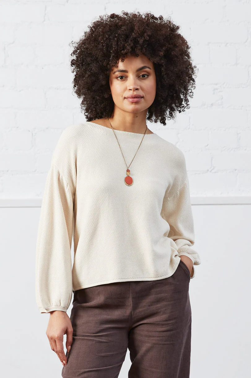 KD7054 Organic Cotton Bubble Sleeve Jumper - Image 4