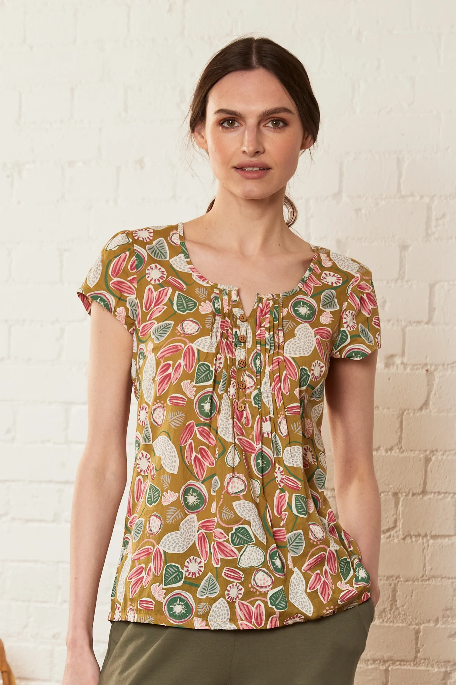 Kiwi Organic Cotton Pintuck Top