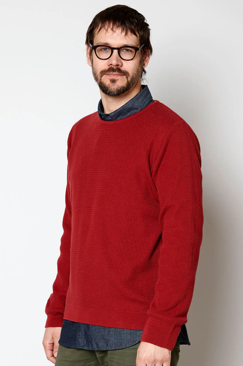 KR9004 Textured Knit Crew Neck Jumper - Image 3