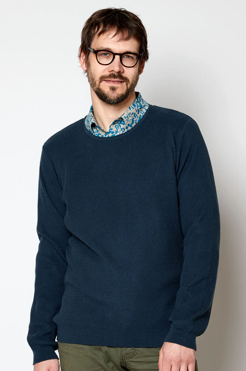 KR9004 Textured Knit Crew Neck Jumper - Image 5