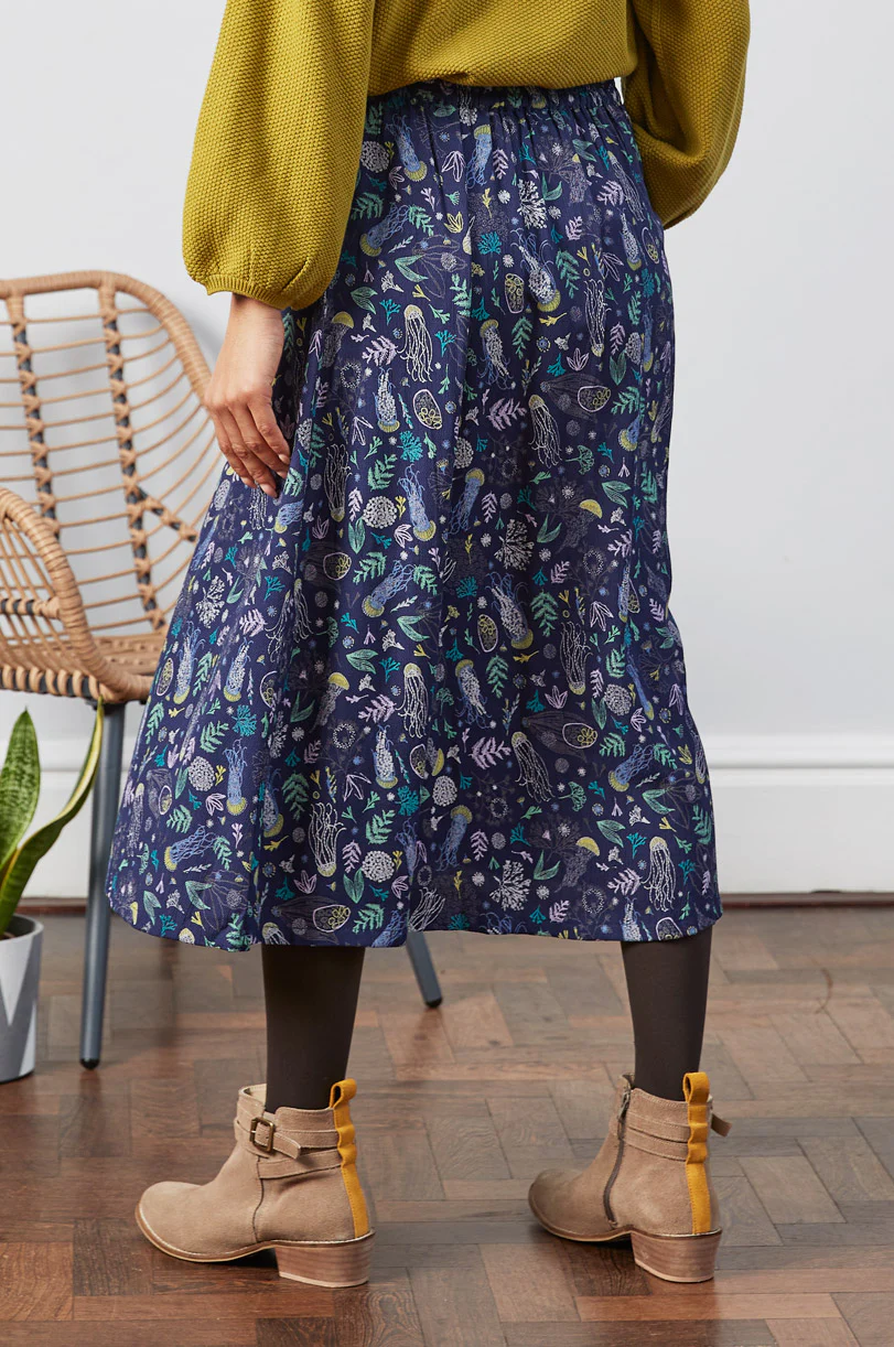 Viscose Twill Midi Skirt - Image 2