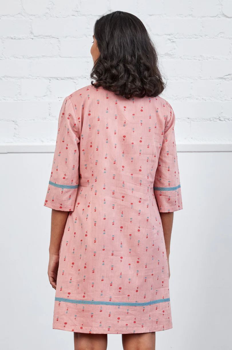 Cotton Voile Tassel Tunic Dress - Image 2