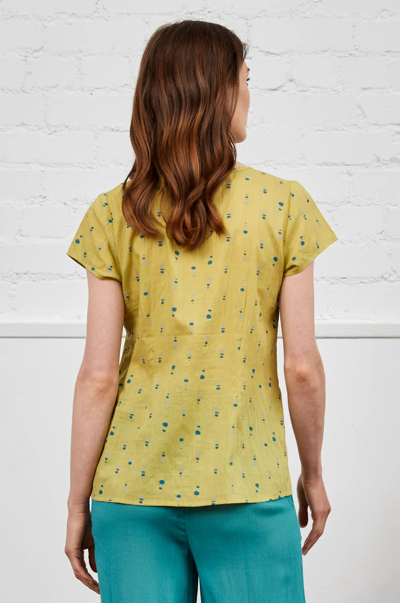 Cotton Voile Pin Tuck Matisse Top - Image 2