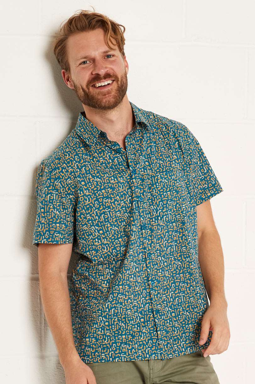 Cotton Short sleeve Maze Shirt - Image 3