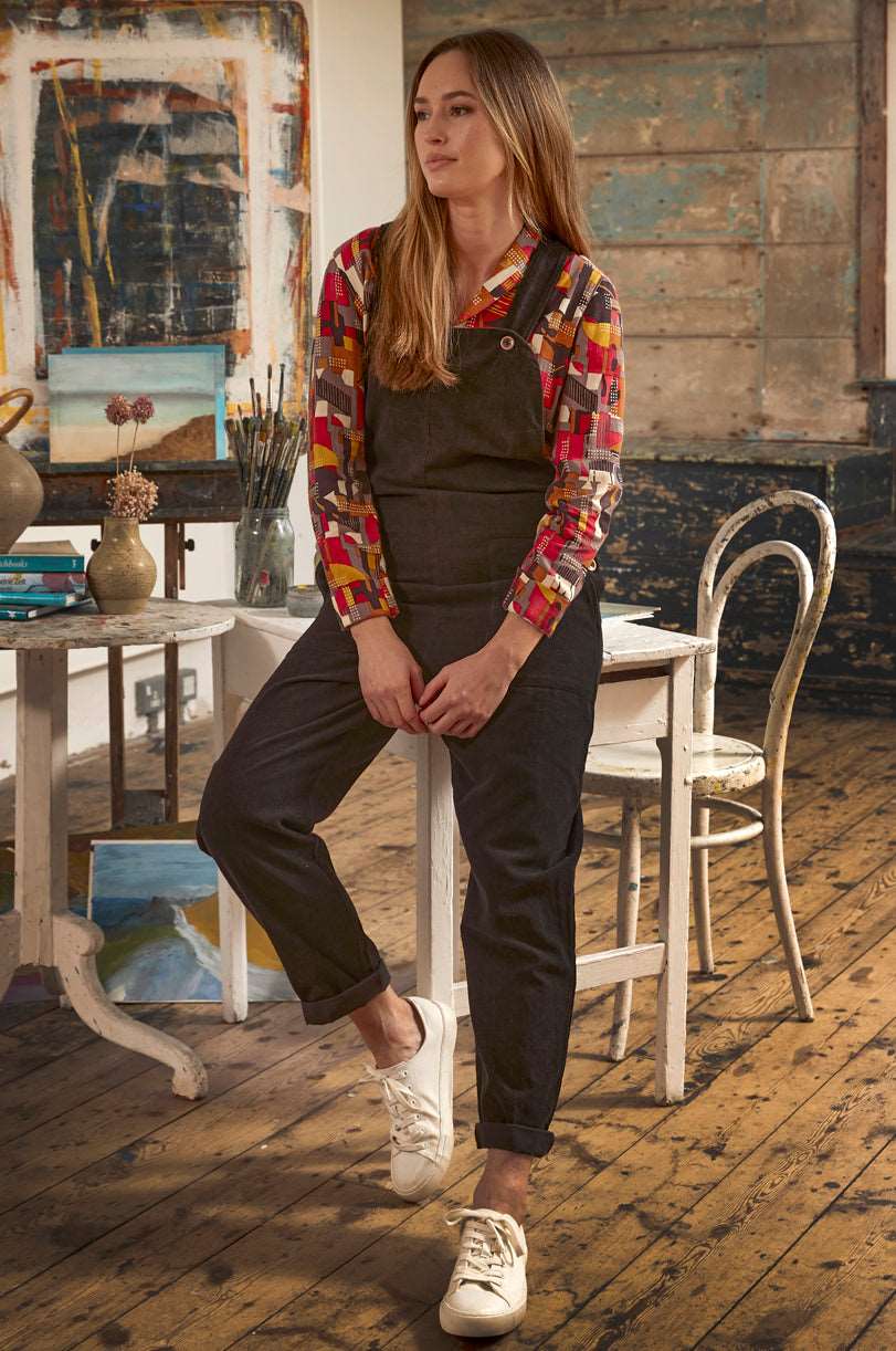 Cotton Needlecord Dungarees - Image 3