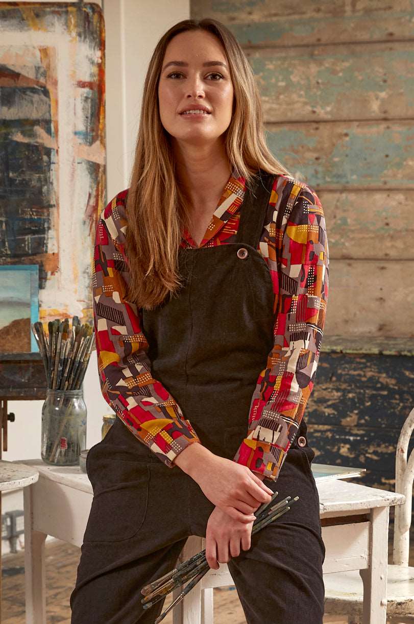 Cotton Needlecord Dungarees - Image 4