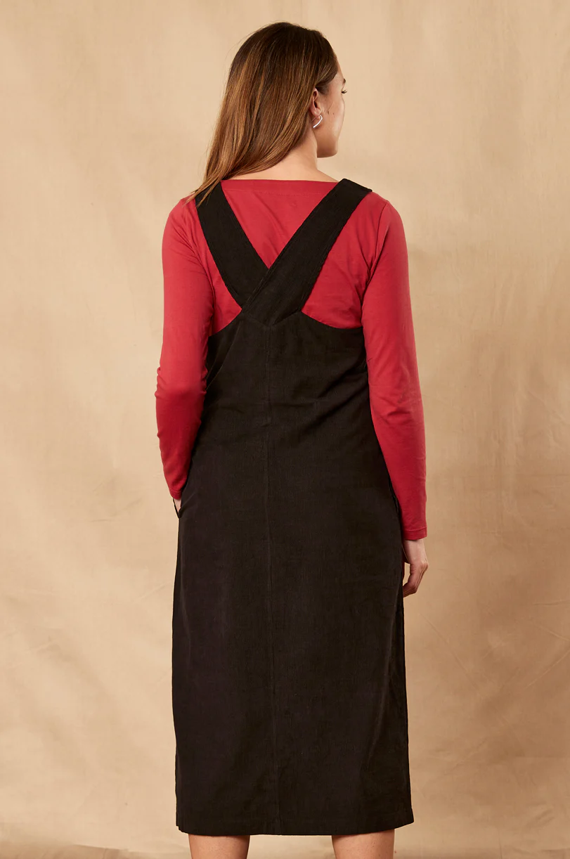 Cotton Dungarees Dress with Split - Image 4