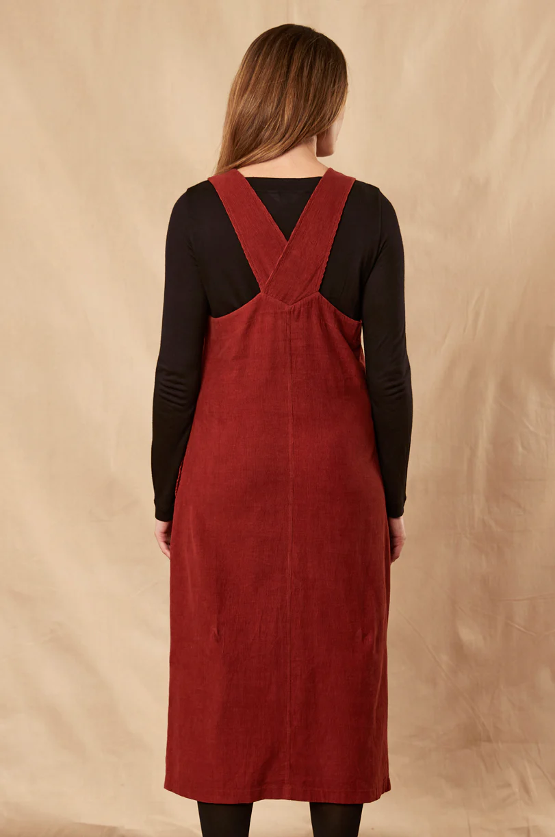Cotton Dungarees Dress with Split - Image 7