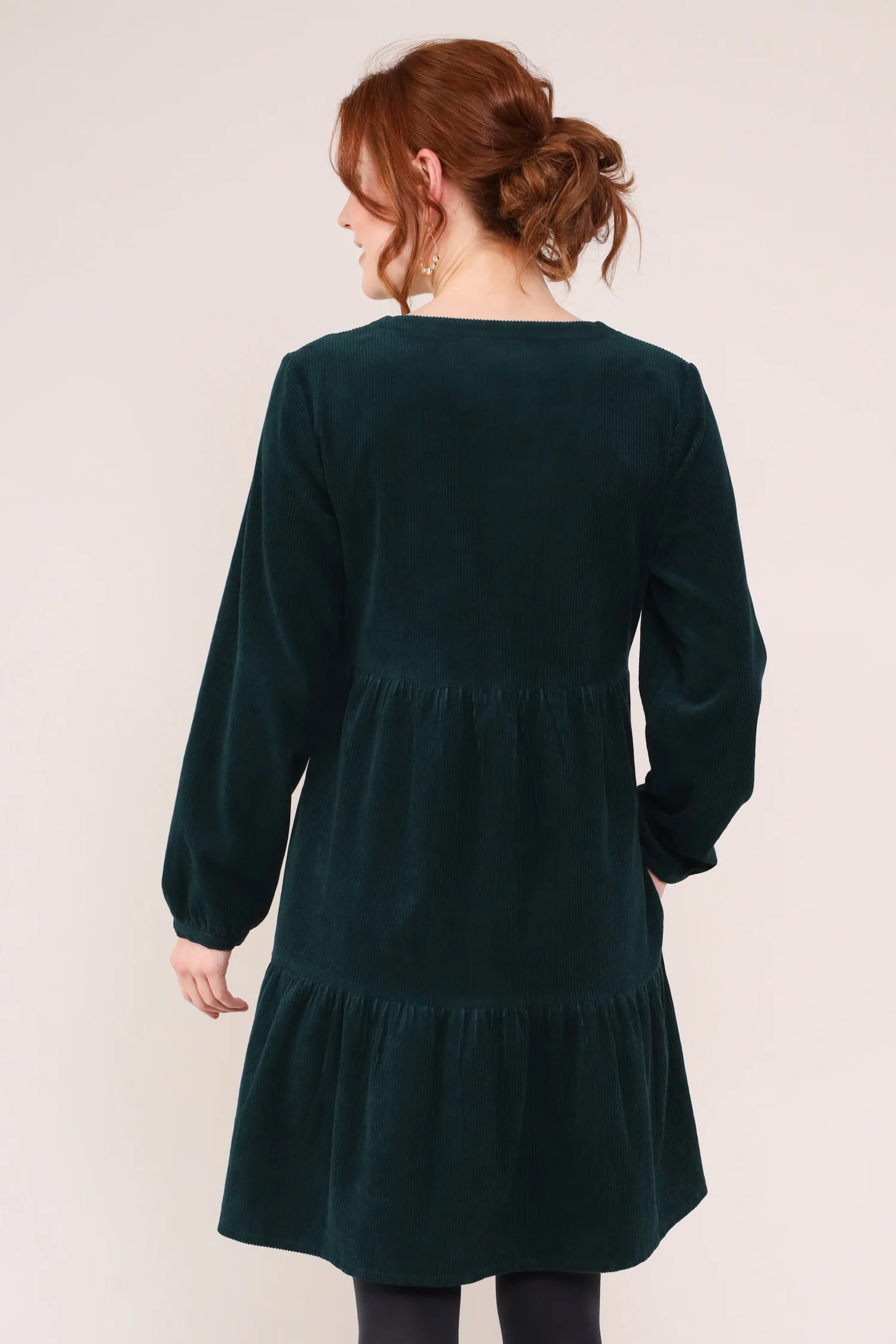 Cotton Chunky Cord Tiered Tunic Dress - Image 4