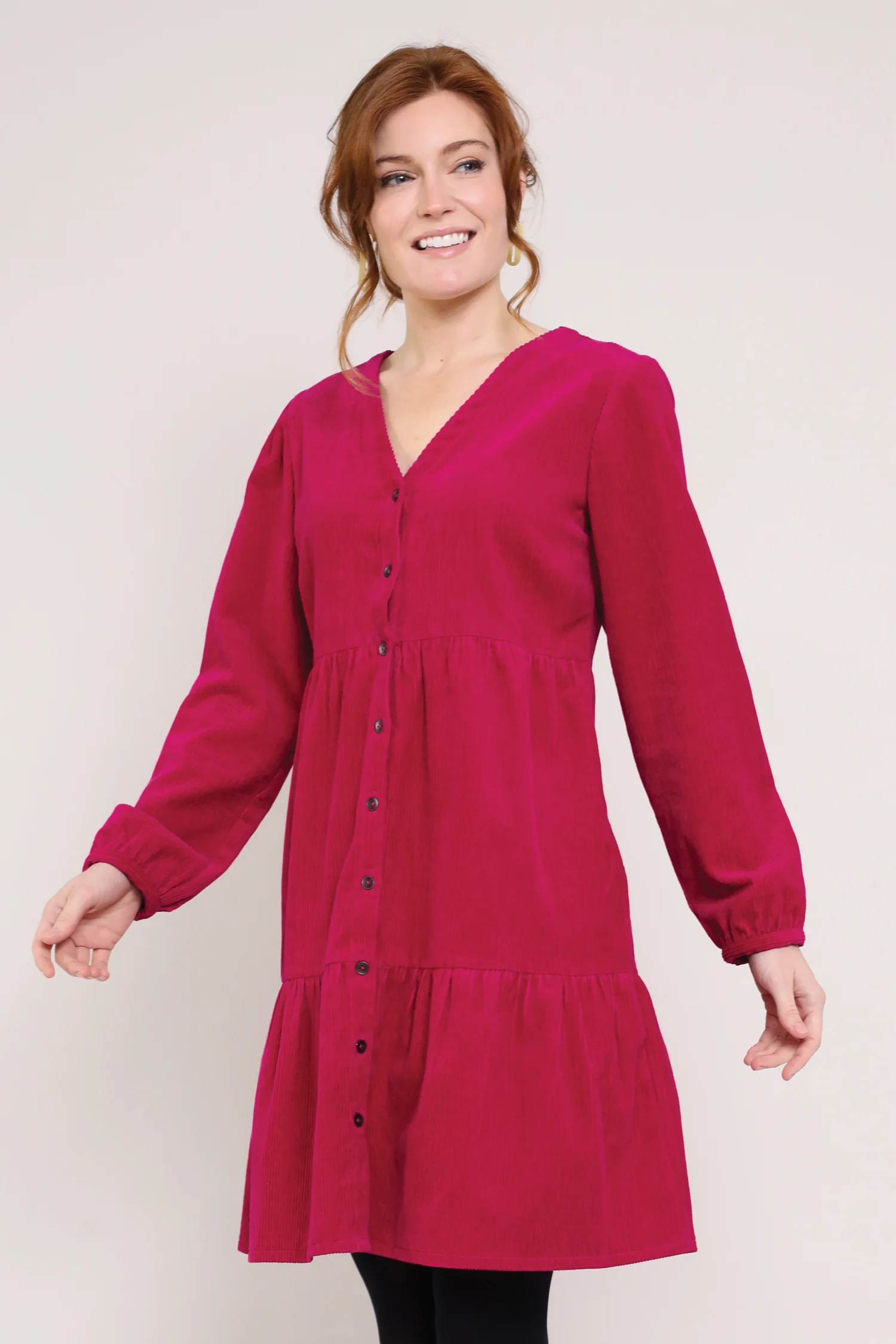 Cotton Chunky Cord Tiered Tunic Dress - Image 5