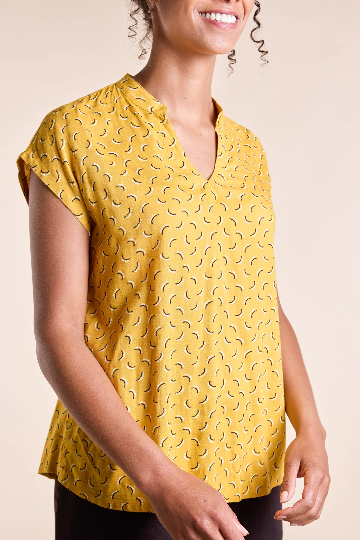 SS25 Nehru Top - Granola - Image 2