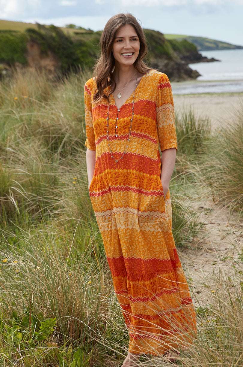 Viscose Tiered Maxi Dress