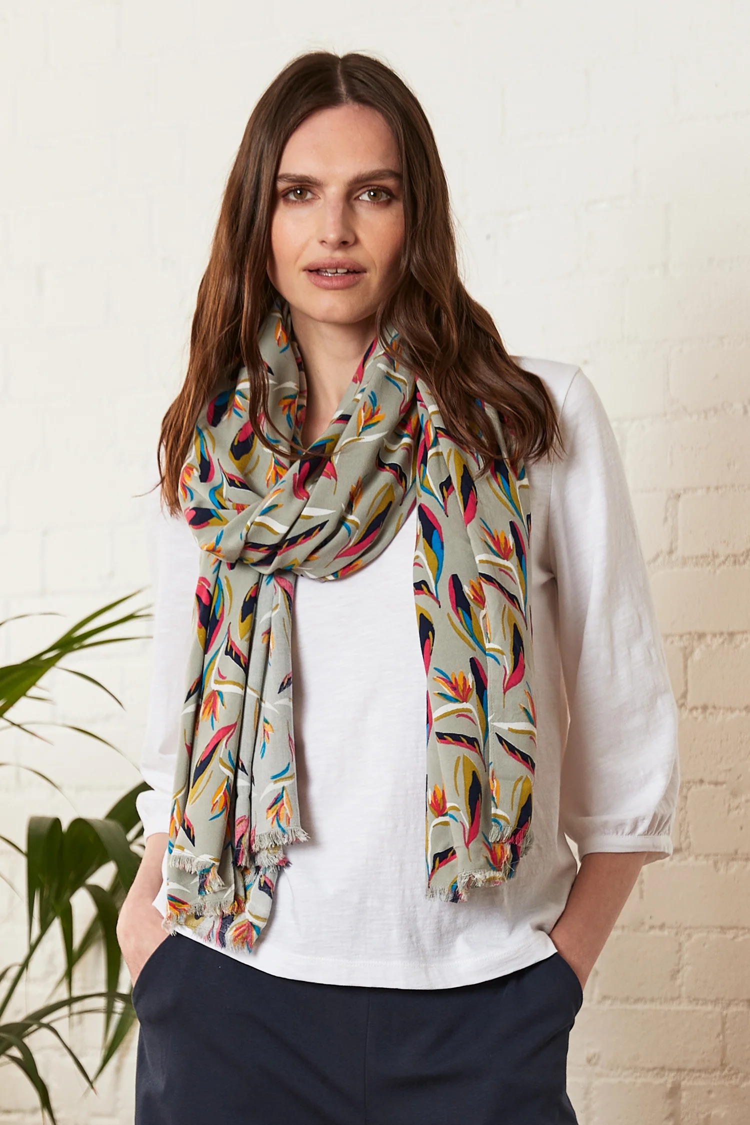 Ecovero Paradise Bloom Printed Sarong Scarf - Image 4