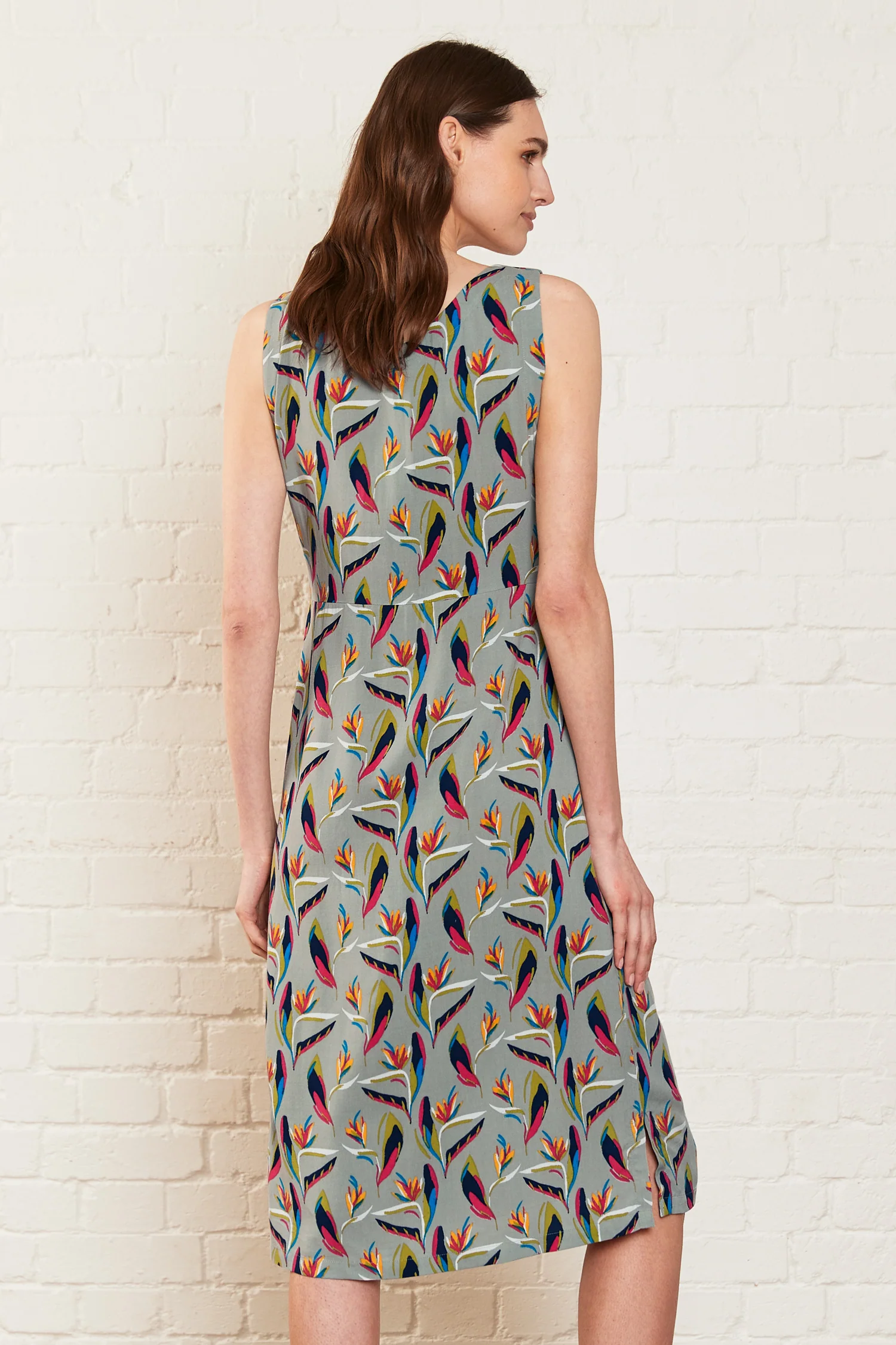 Paradise Bloom Lenzing Ecovero Buttoned Dress - Image 3