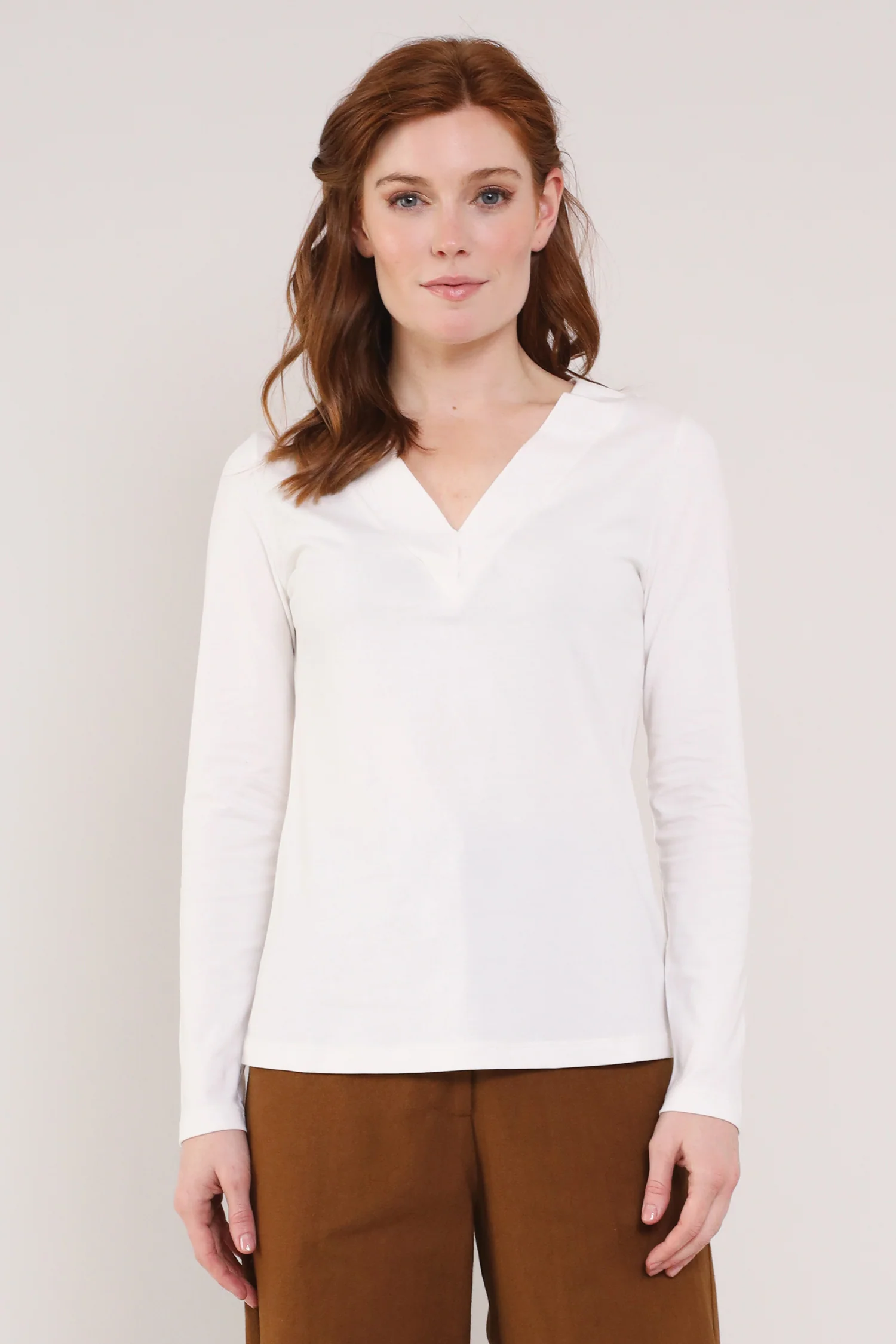 GOTS Organic Cotton V Neck Top - Image 3