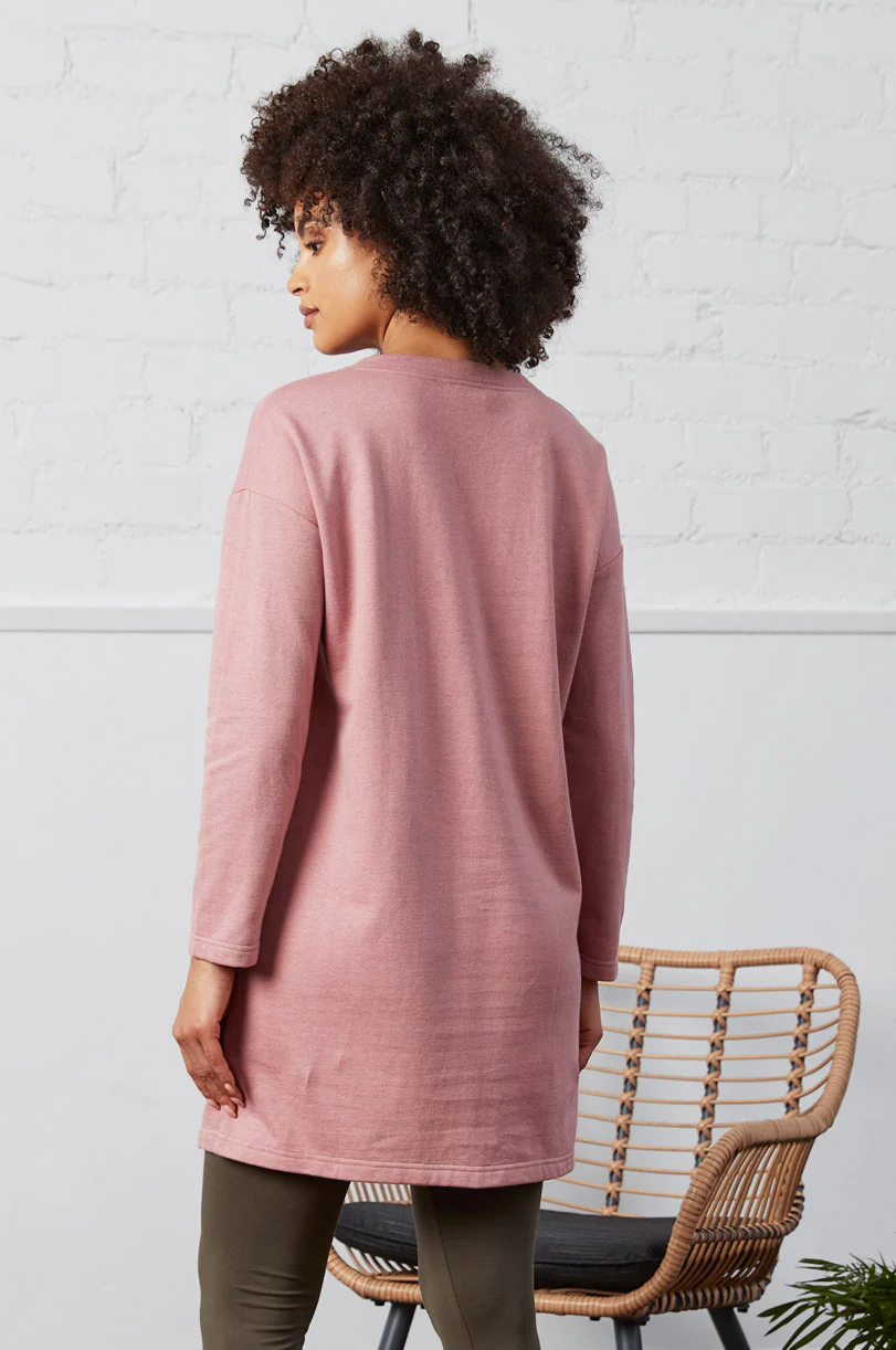 Organic Cotton Marl Tunic Dress GOTS - Image 2