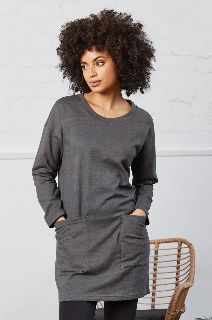 Organic Cotton Marl Tunic Dress GOTS - Image 4