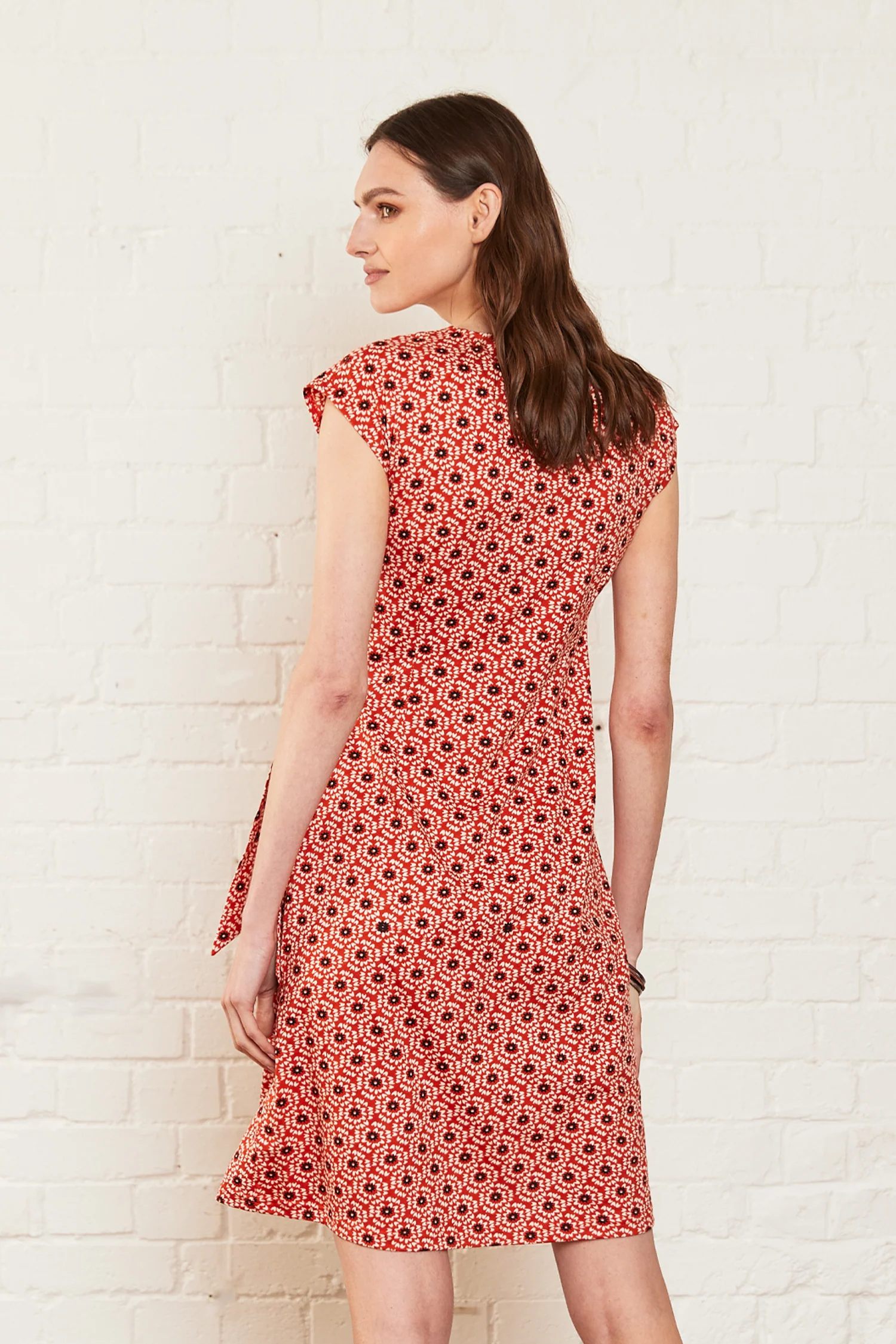 Petal Burst Organic Cotton Wrap Dress - Image 3
